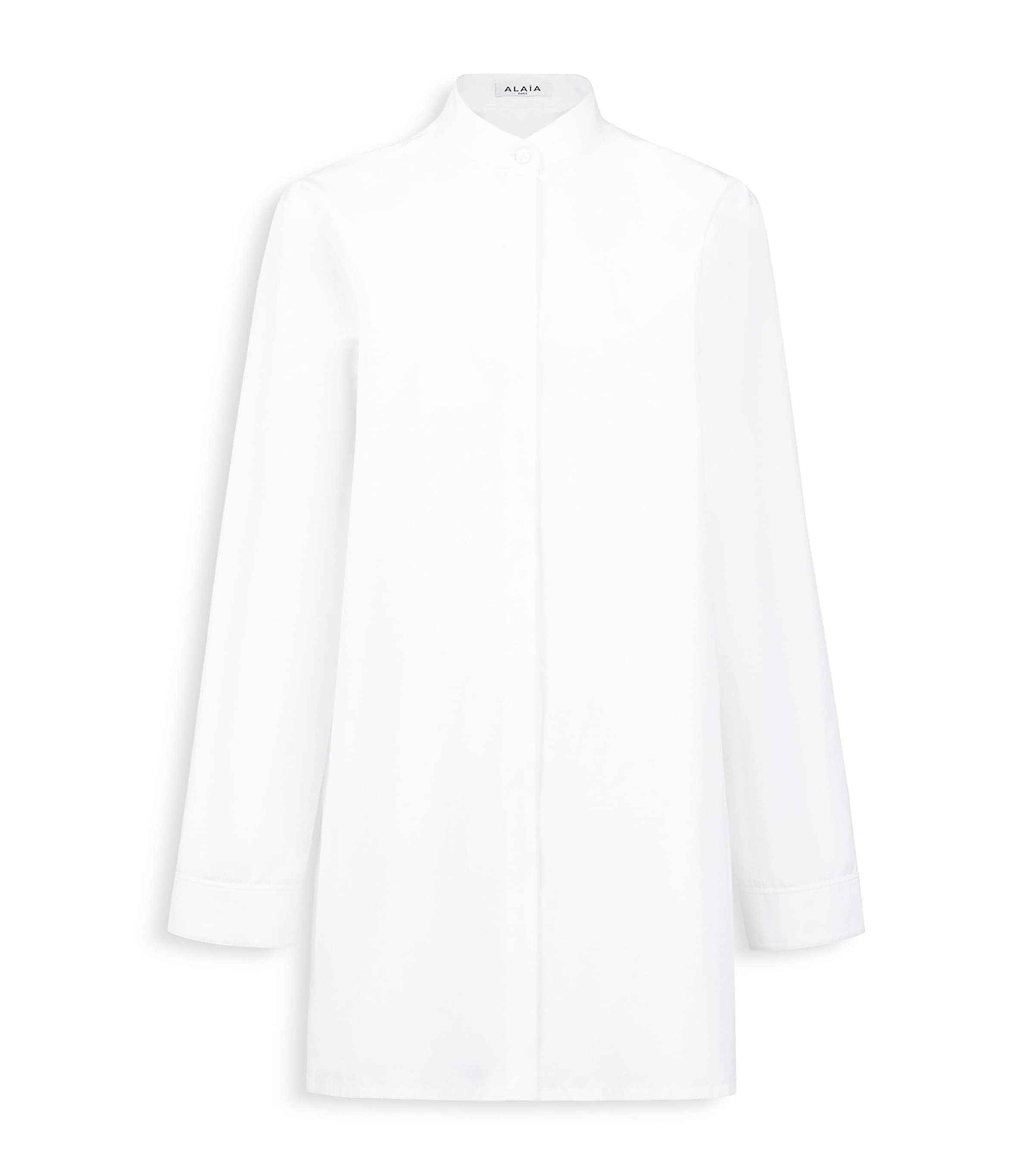Alaïa Womens Cotton Poplin Shirt and Bralette White Image 2