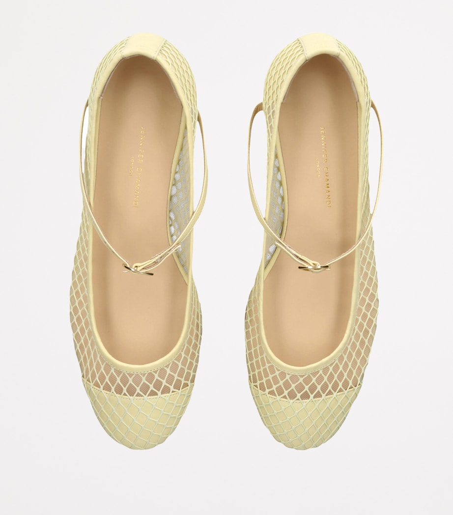 Mesh Paolo Ballet Flats YELLOW Image 4