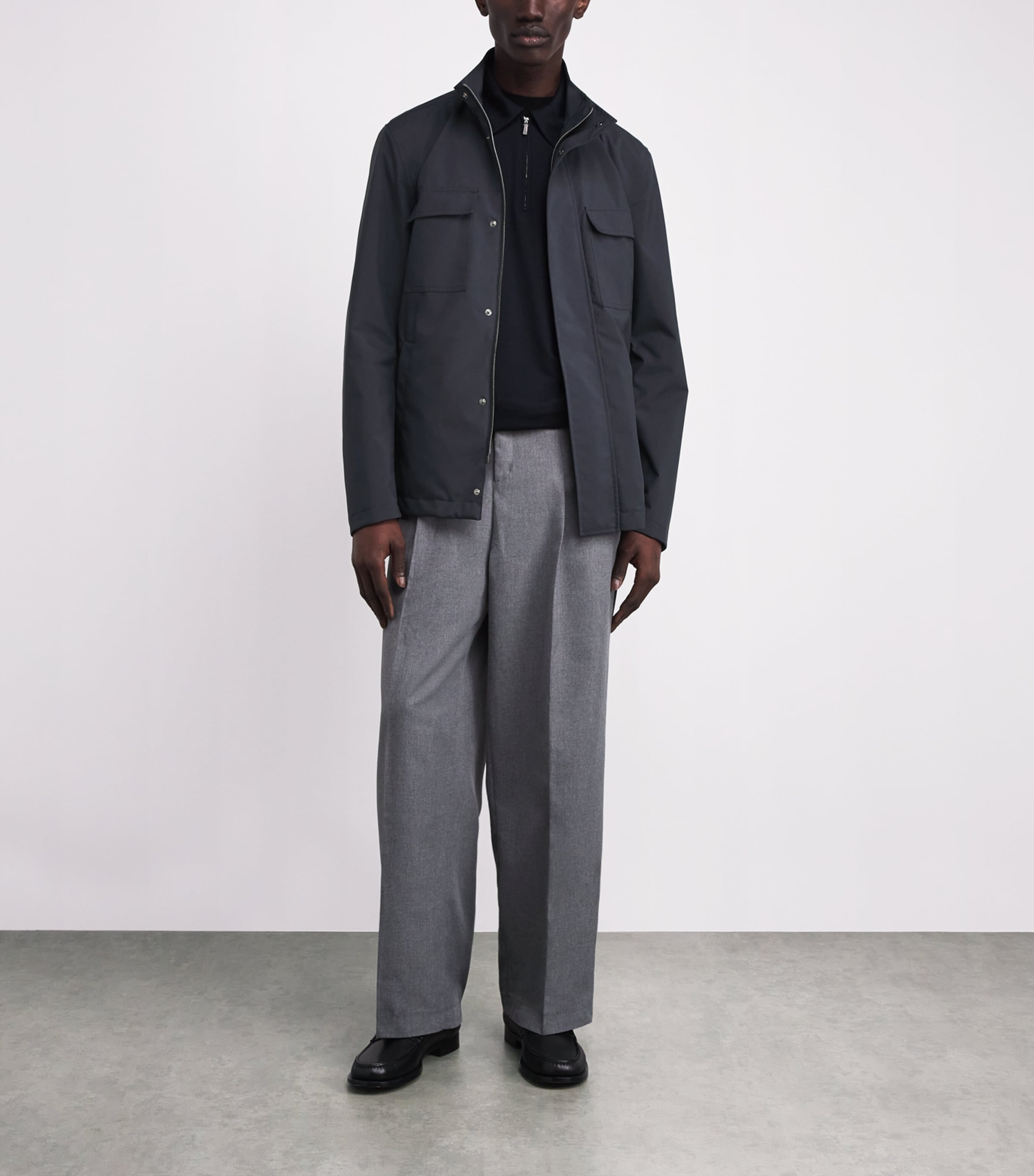 Patch Pocket Bomber Jacket BLUE 9220 Image 2