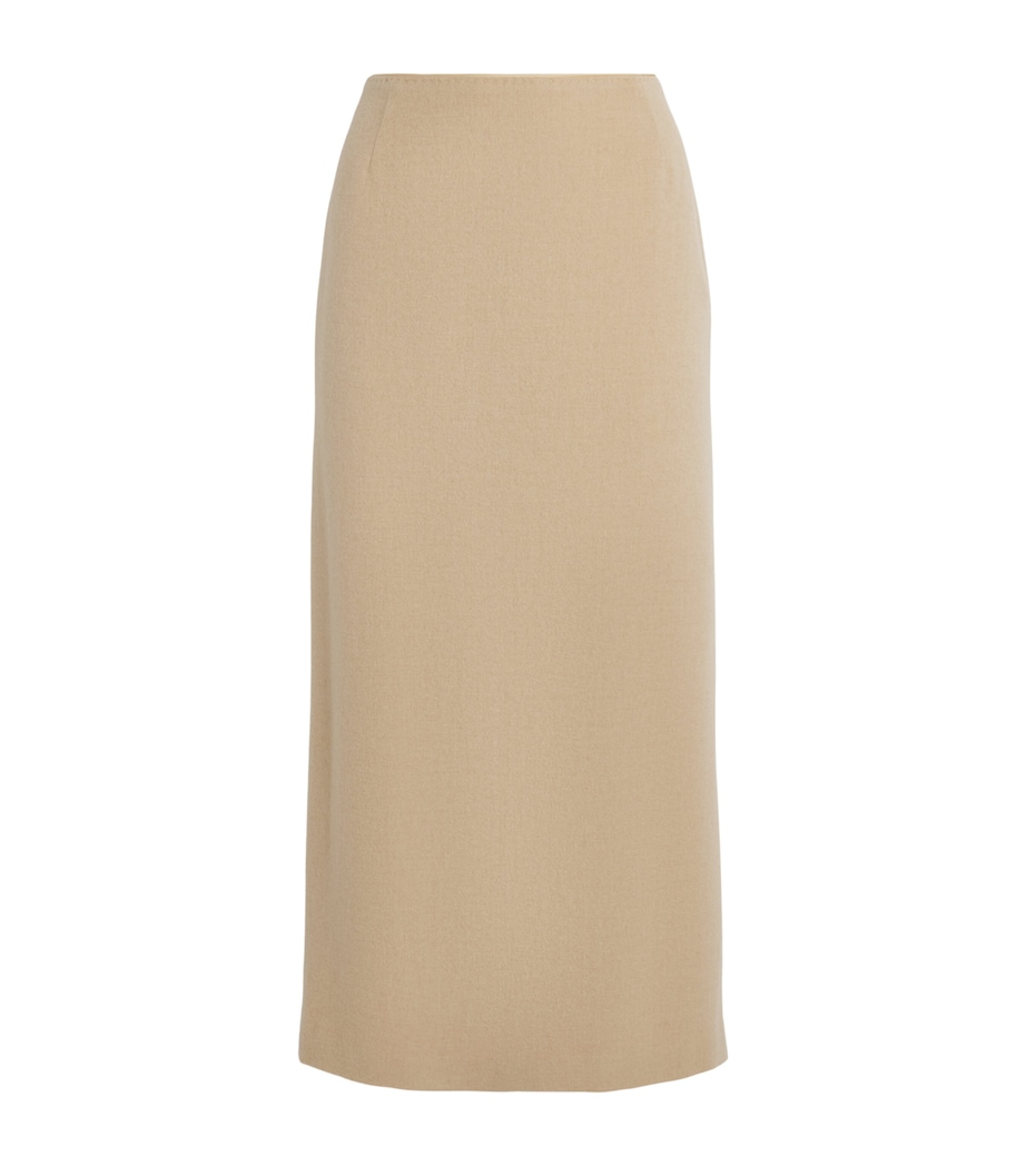 Camel Hair Midi Skirt NATURAL Image 1