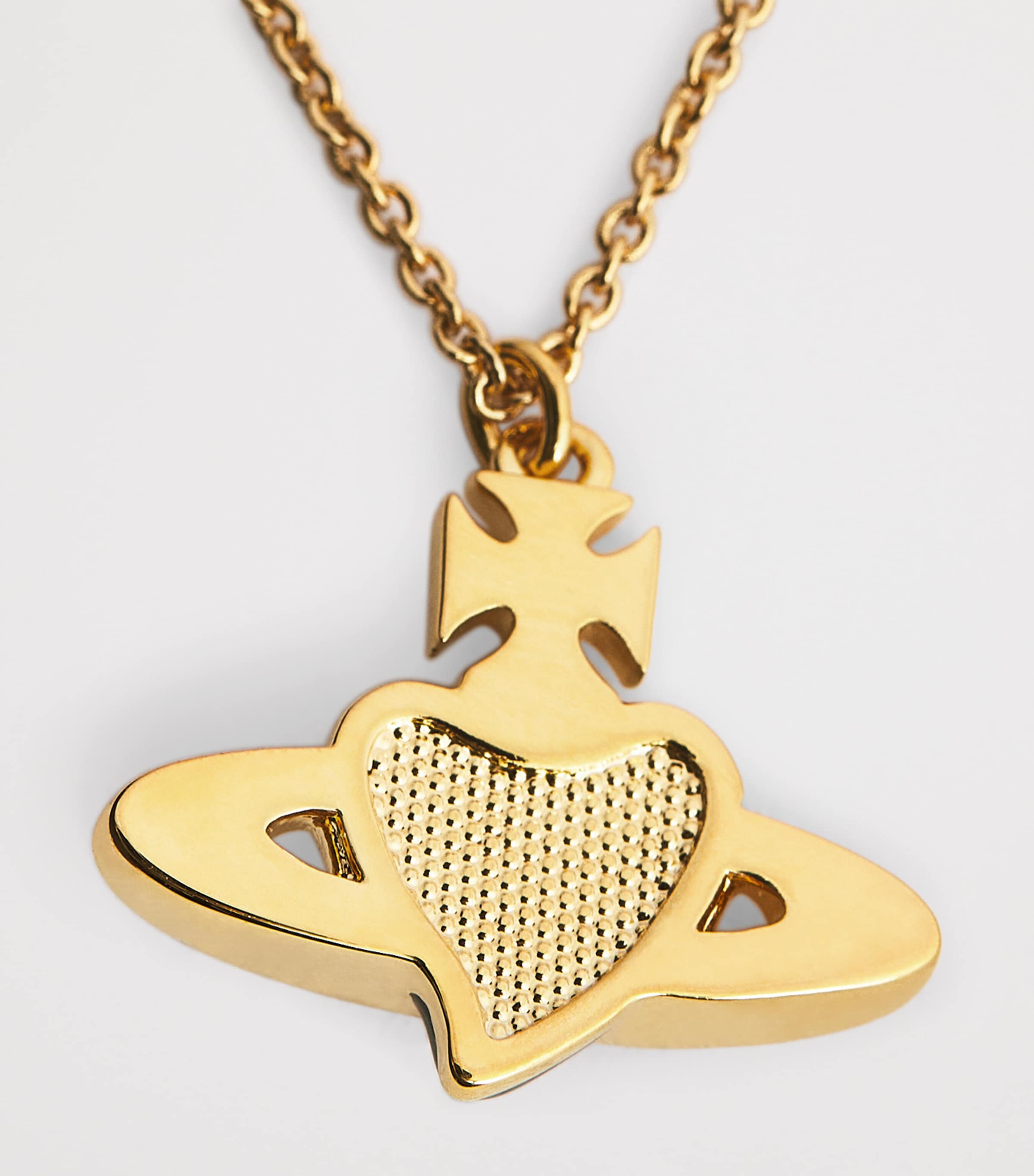 Diamante Heart Necklace GOLD/QUARTZ CRYSTAL Image 4