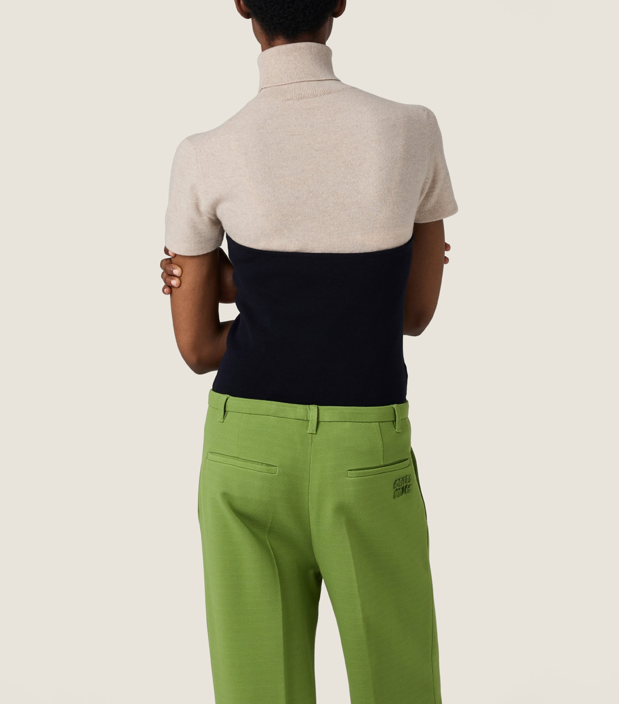 Cotton Knitted Logo Tube Top F0008 Image 6