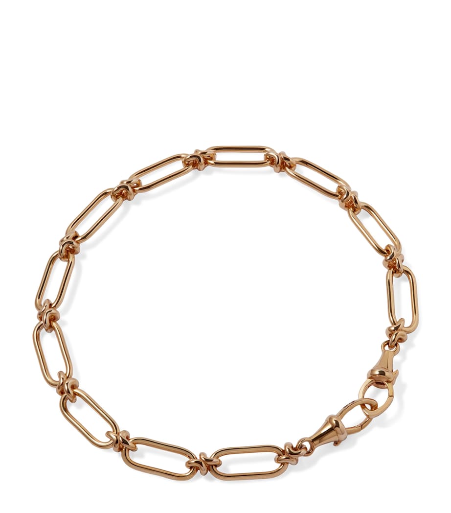 Yellow Gold Knuckle Bold Link Chain Bracelet YELLOW GOLD Image 1