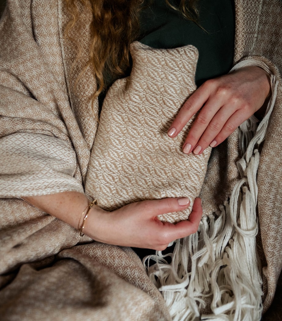 Araminta Campbell Small Alpaca-Blend Hot Water Bottle Caramel Image 4