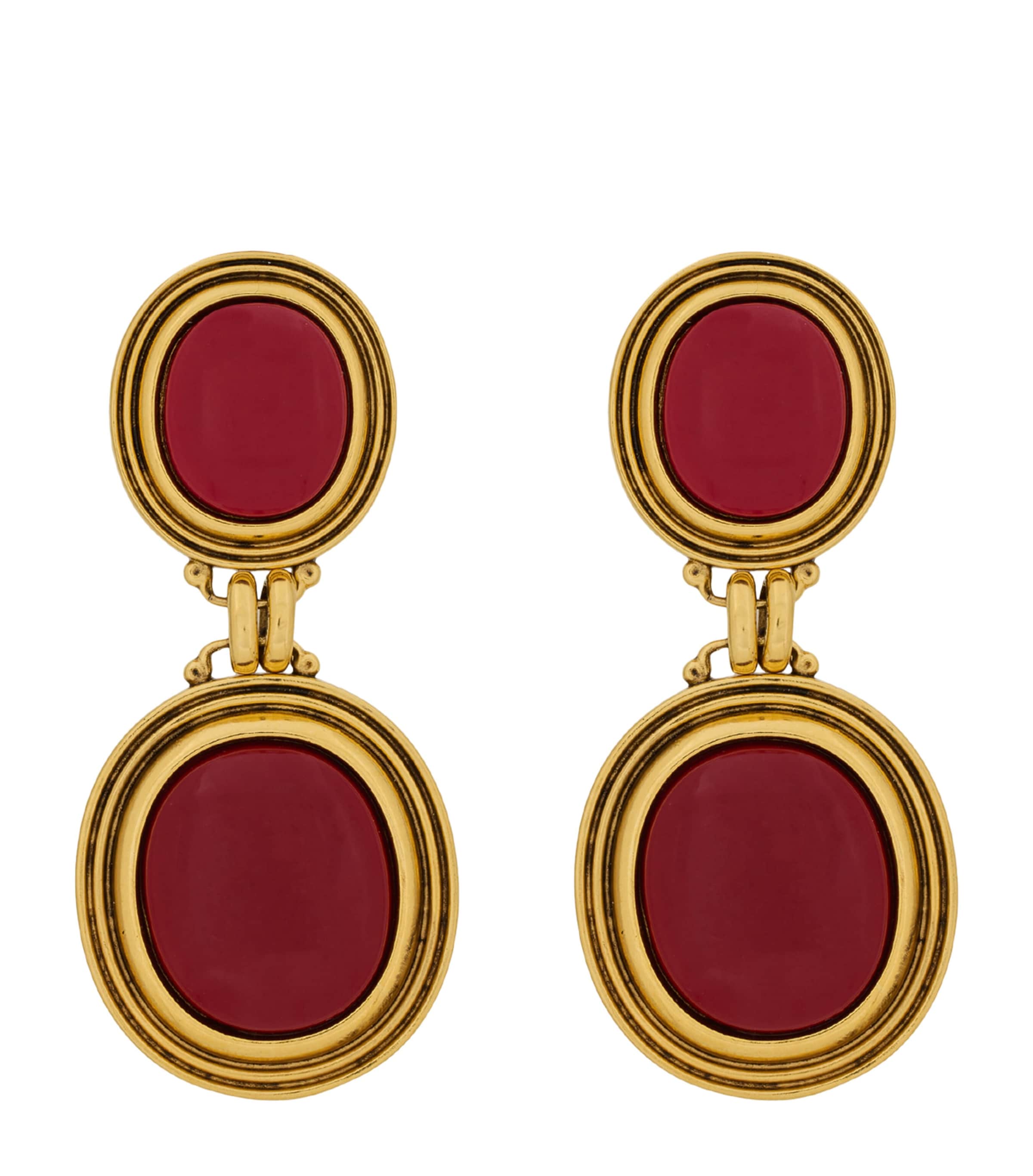 Saint Laurent Pendant Cabochon Earrings