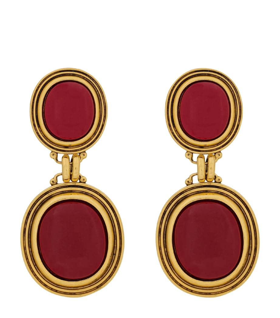 Saint Laurent Pendant Cabochon Earrings Image 1