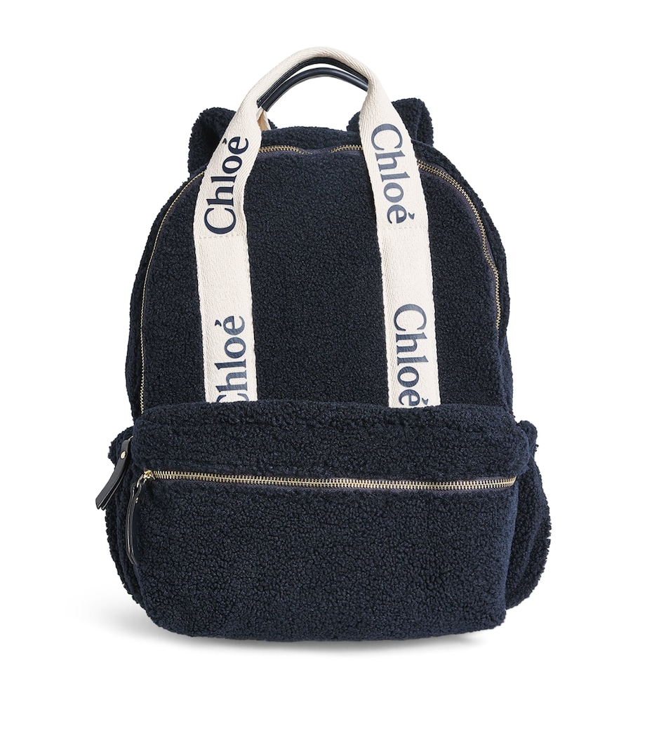 Bouclé Logo-Strap Backpack NAVY Image 1