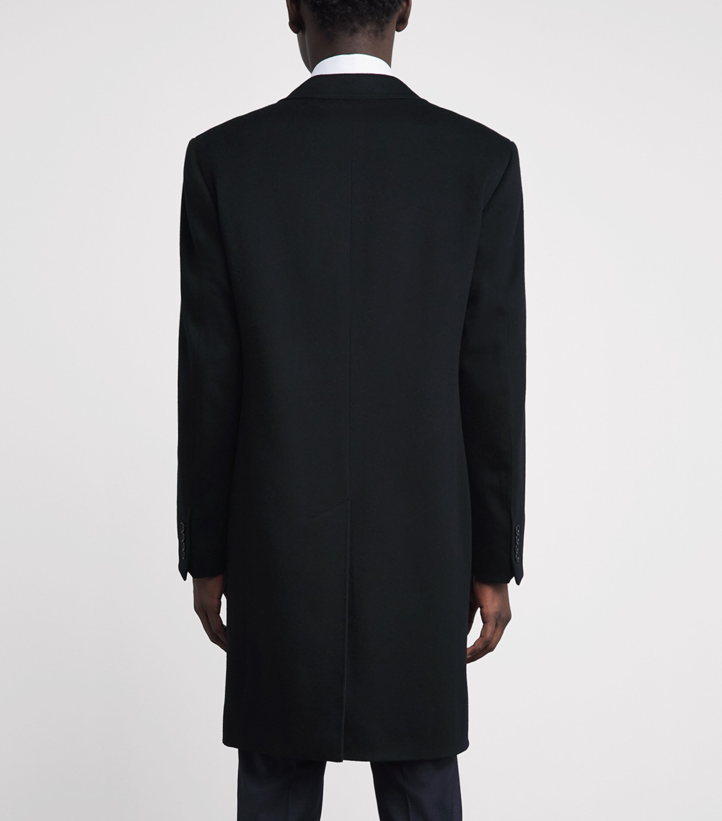 Canali Mens Wool-Cashmere Coat Image 5