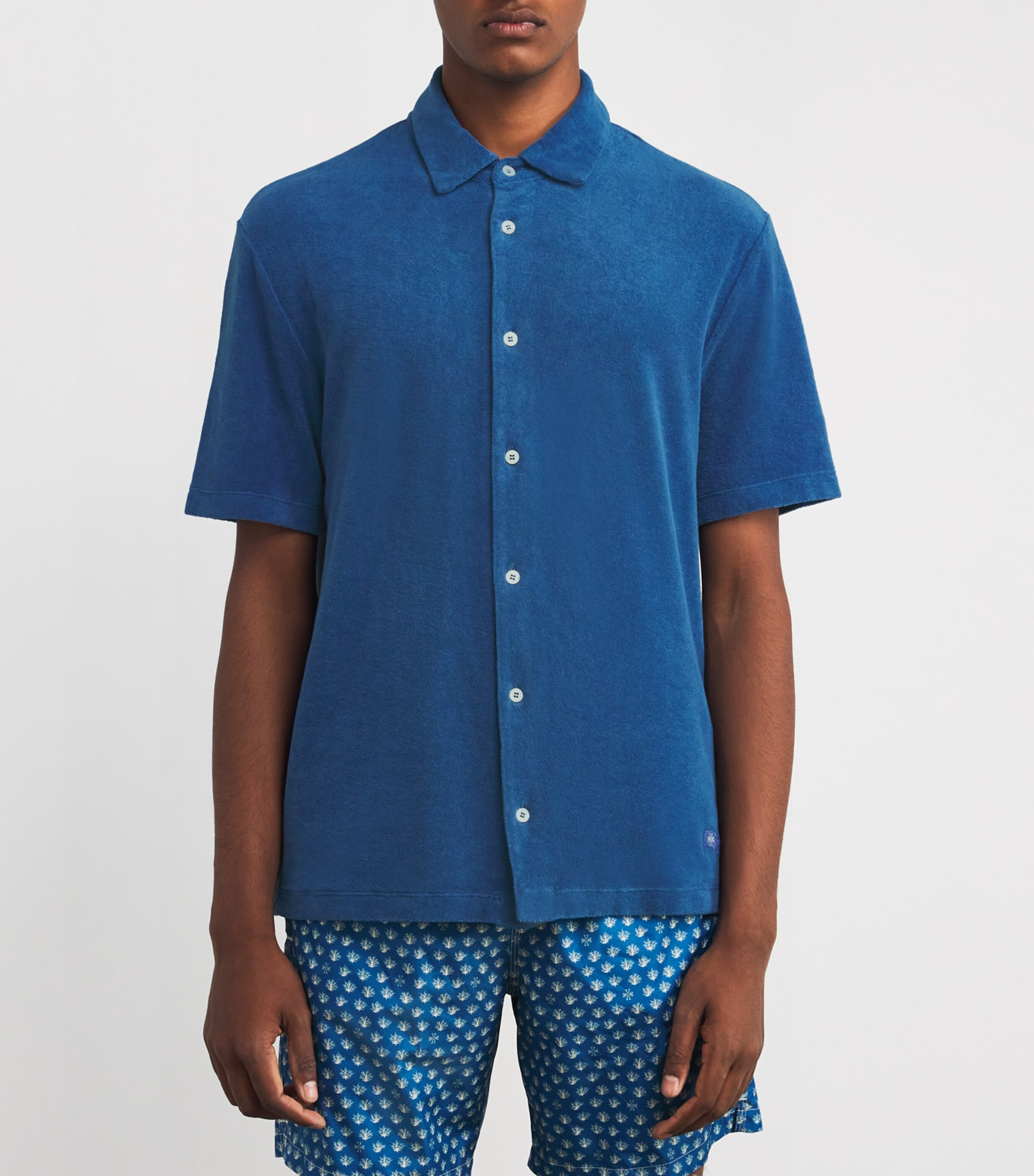 JACOB COHËN Mens Cotton Towel Short-Sleeve Shirt Image 3