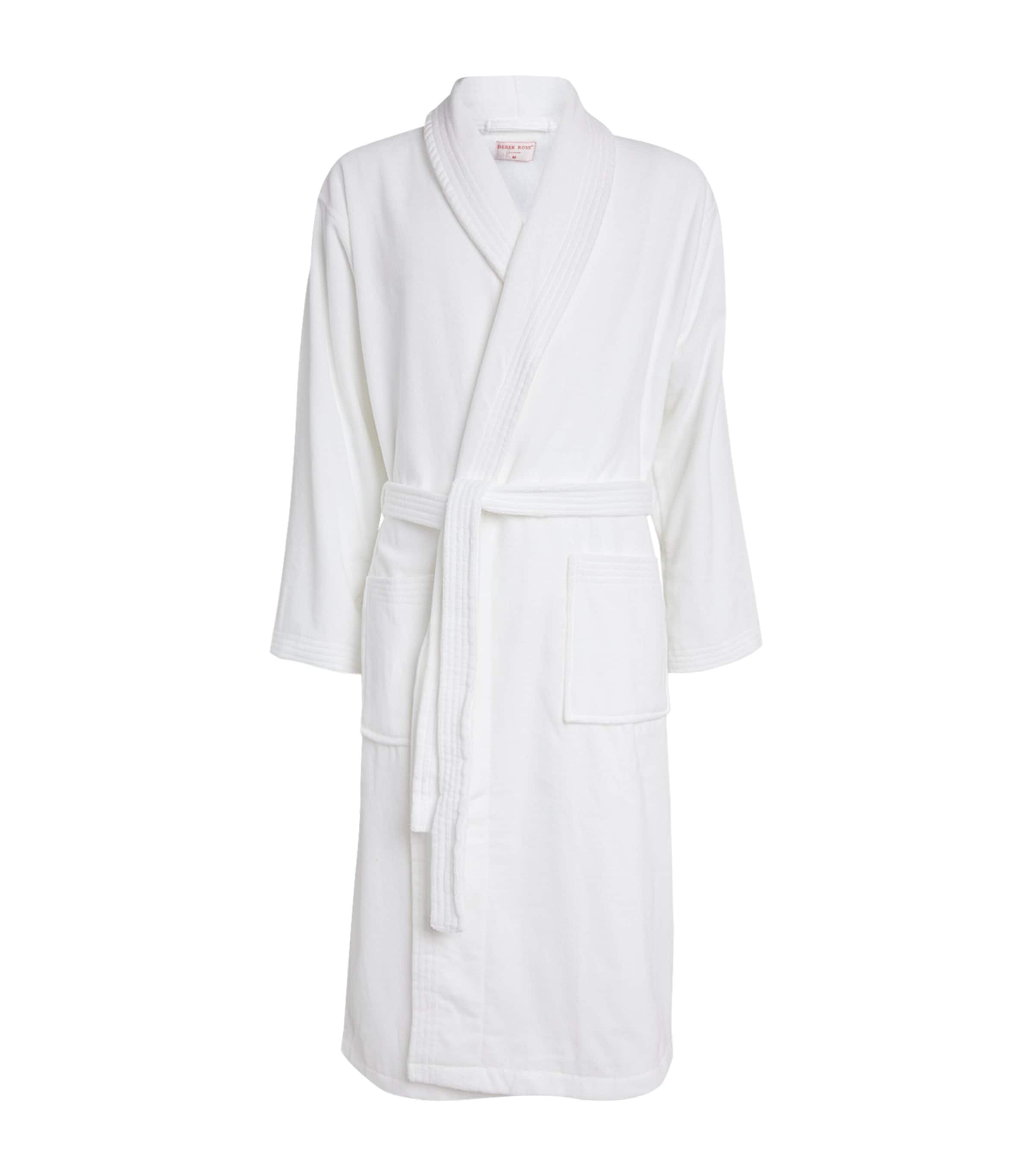 Shop Derek Rose Towelling Robe In White