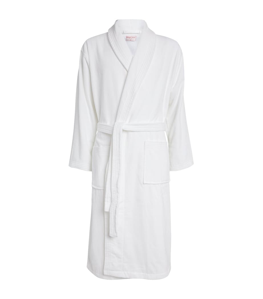 Towelling Robe WHITE Image 1