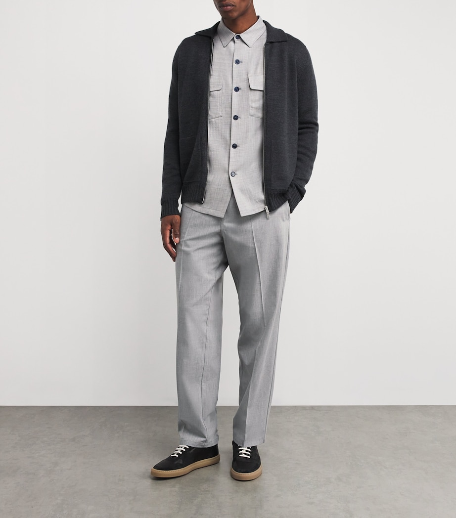 Marcus Straight Trousers 017 - GREY MELANGE Image 2