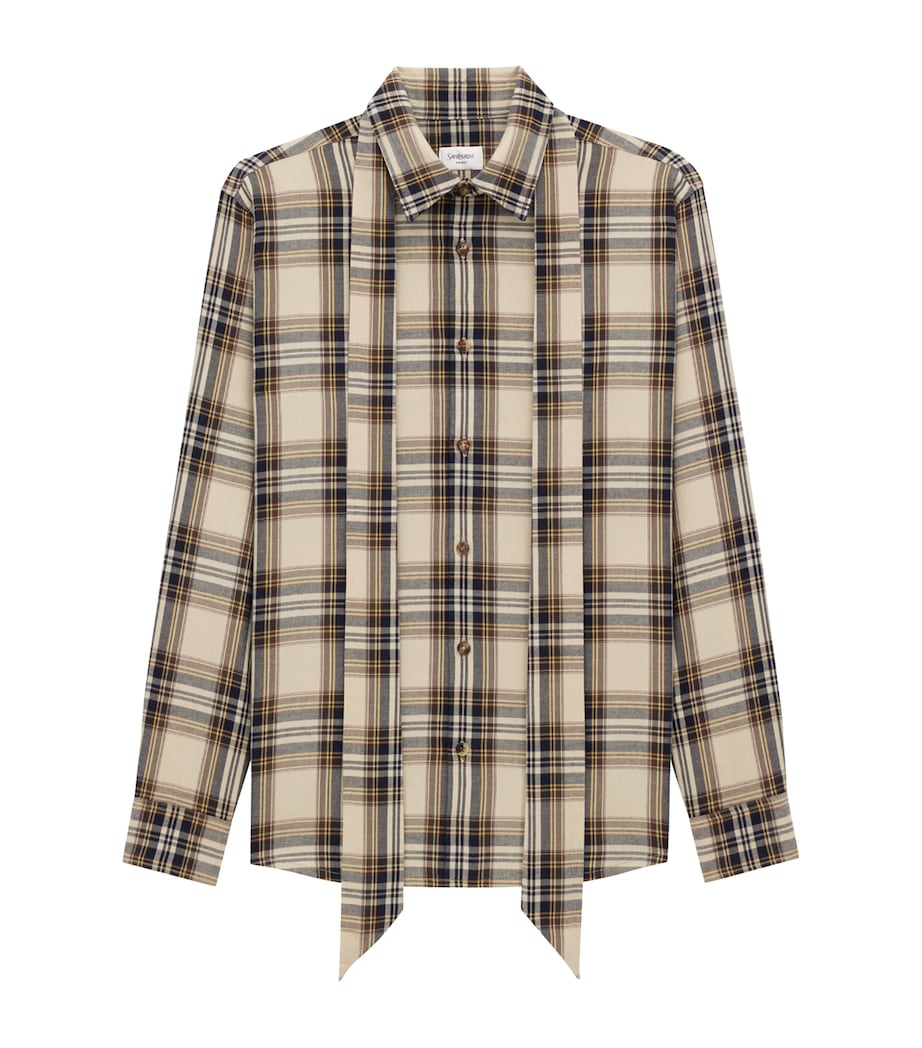 Tartan Pussybow Shirt 7300 Image 2