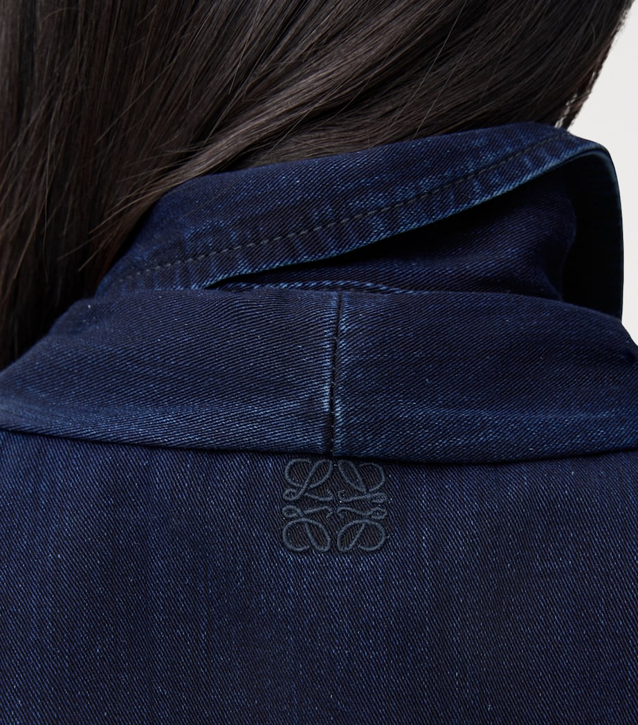Denim Draped Shirt DARK INDIGO Image 5