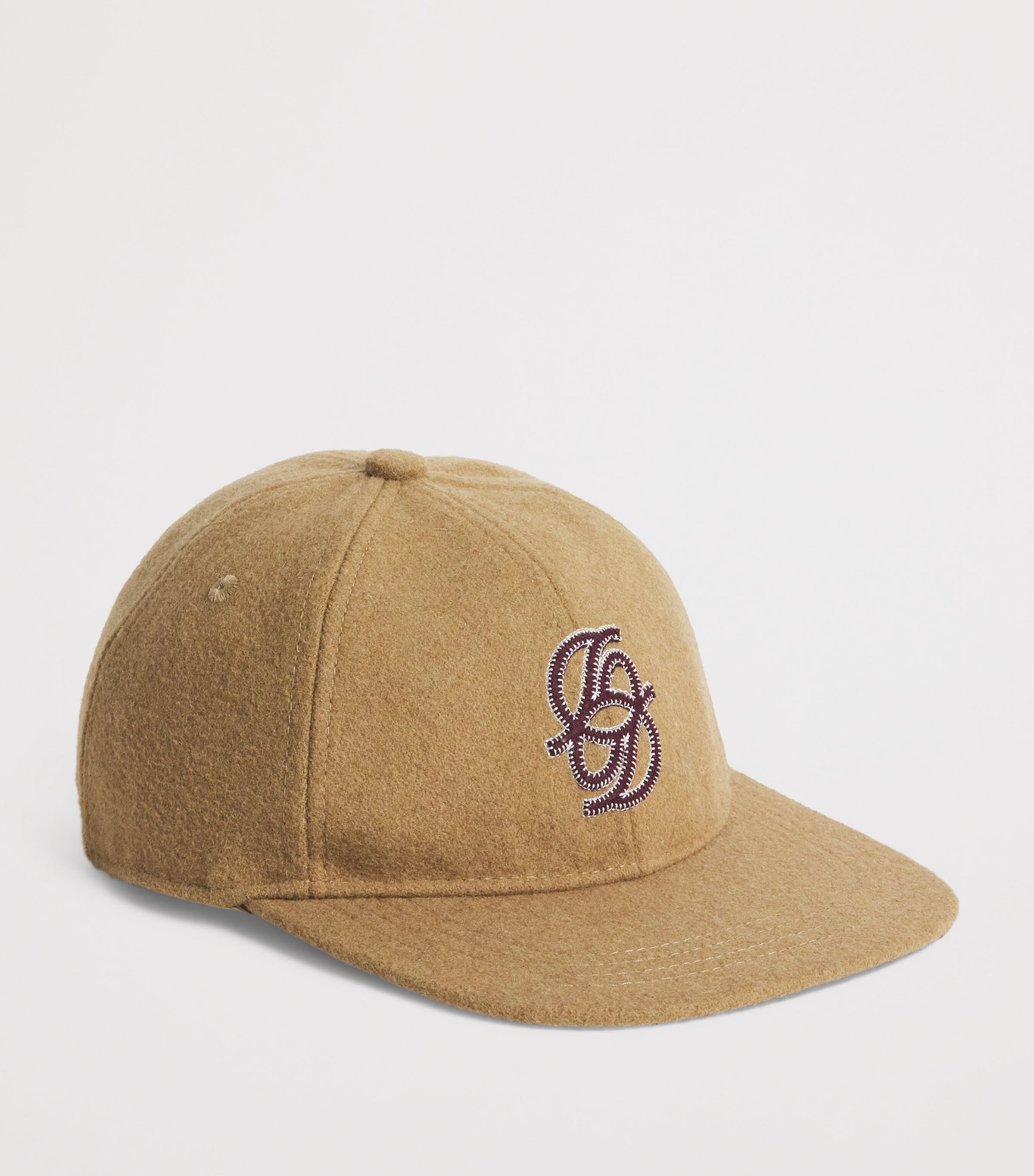 Wool-Blend Embroidered Baseball Cap BG / BEIGE Image 2