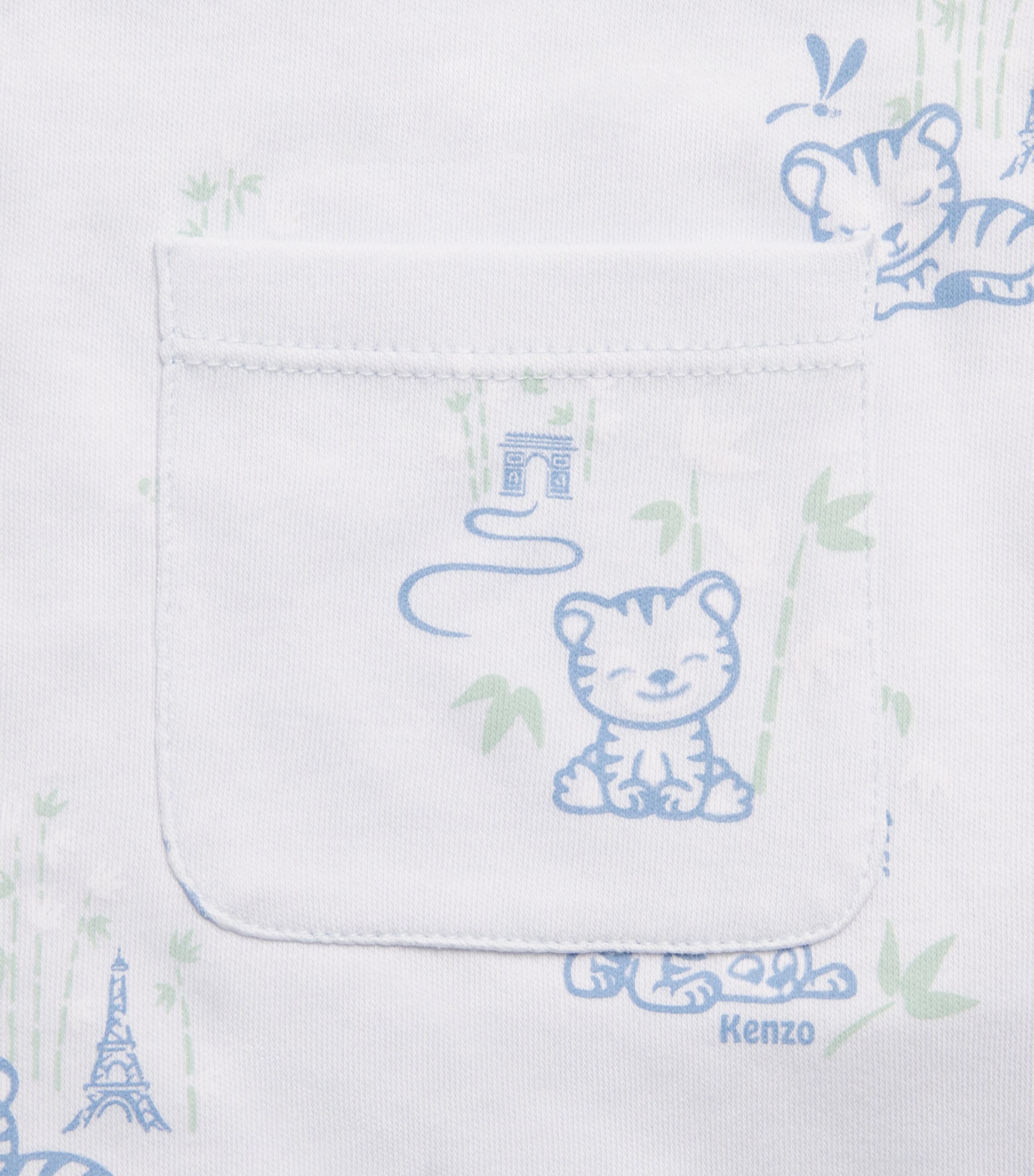 Cotton Printed Playsuit (3-18 Months) 77MPALE BLUE Image 3