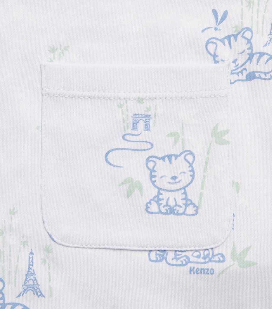 Cotton Printed Playsuit (3-18 Months) 77MPALE BLUE Image 3