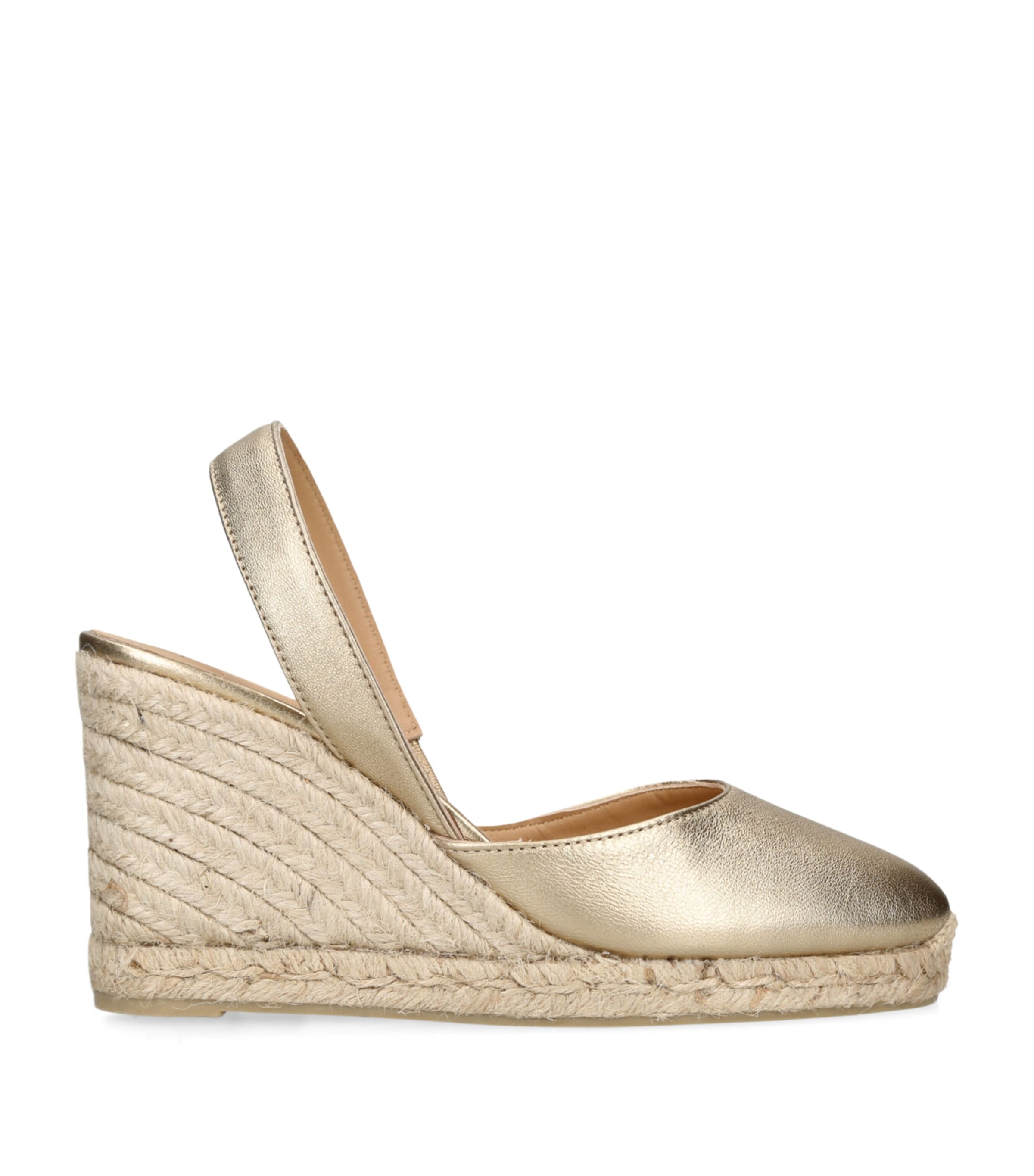 Castañer Carissa Wedge Sandals 60 Gold Image 1