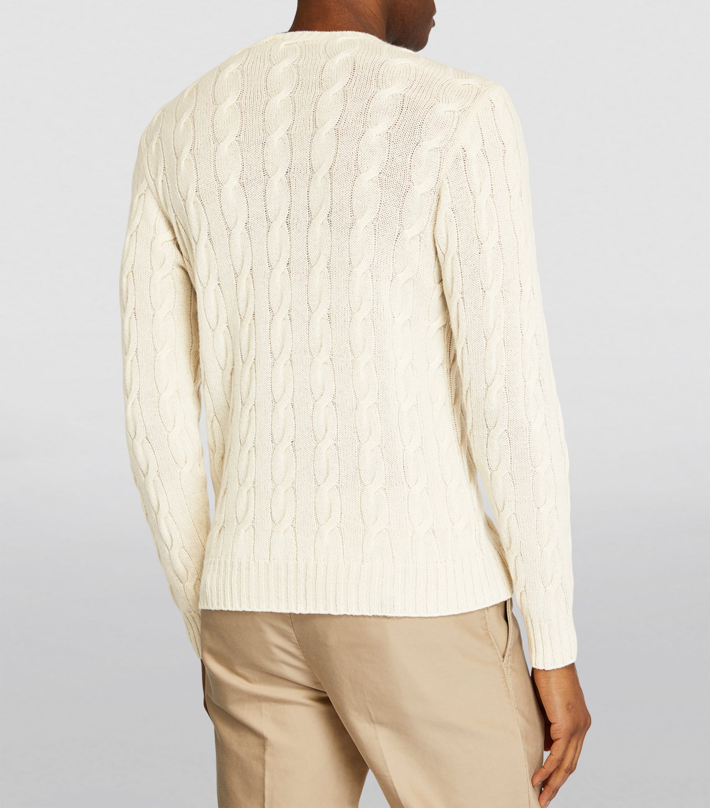 Cashmere Cable-Knit Sweater WHITE Image 4