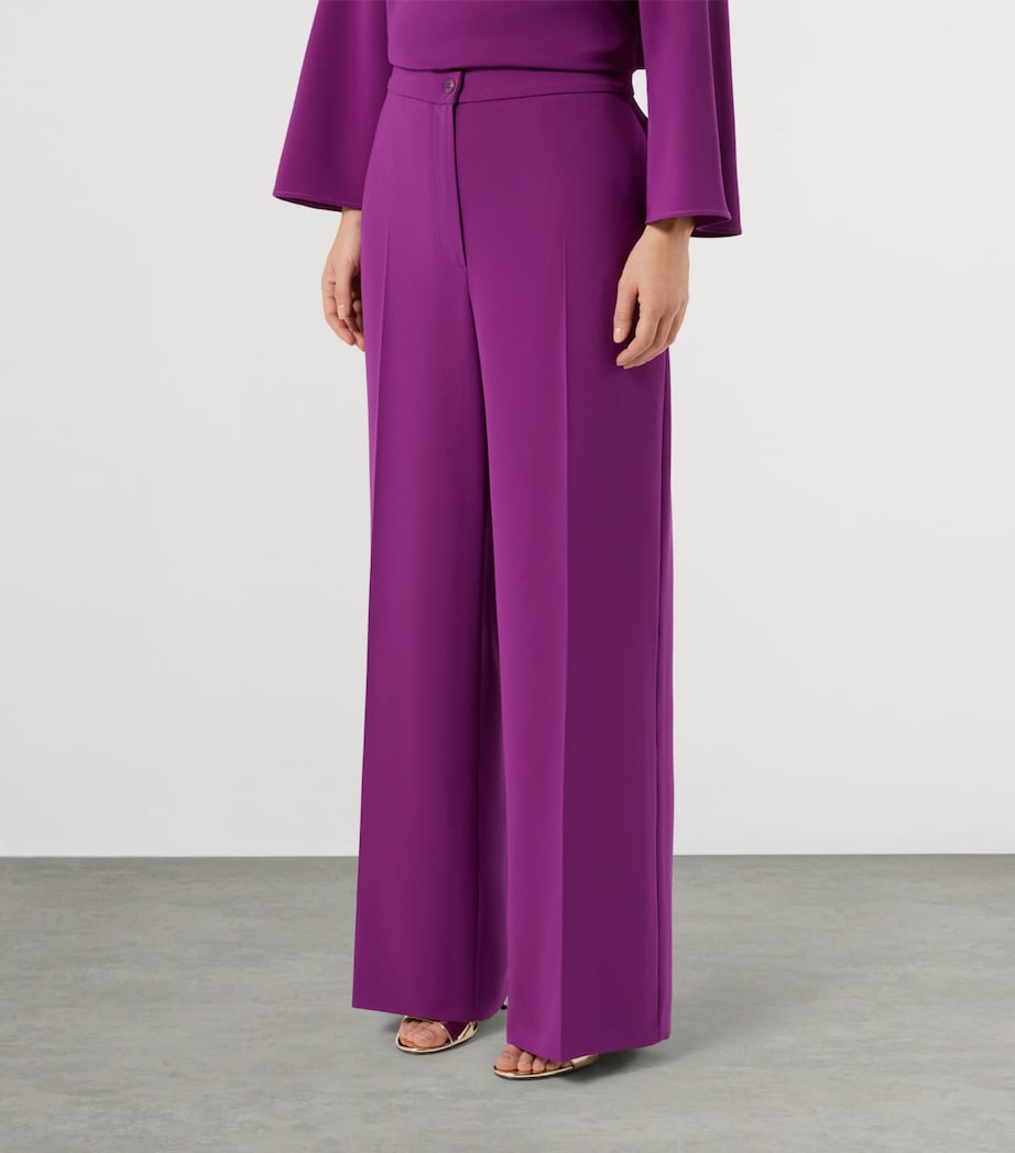Marina Rinaldi Womens Wide-Leg Afosi Trousers Fuxia Viola Image 3