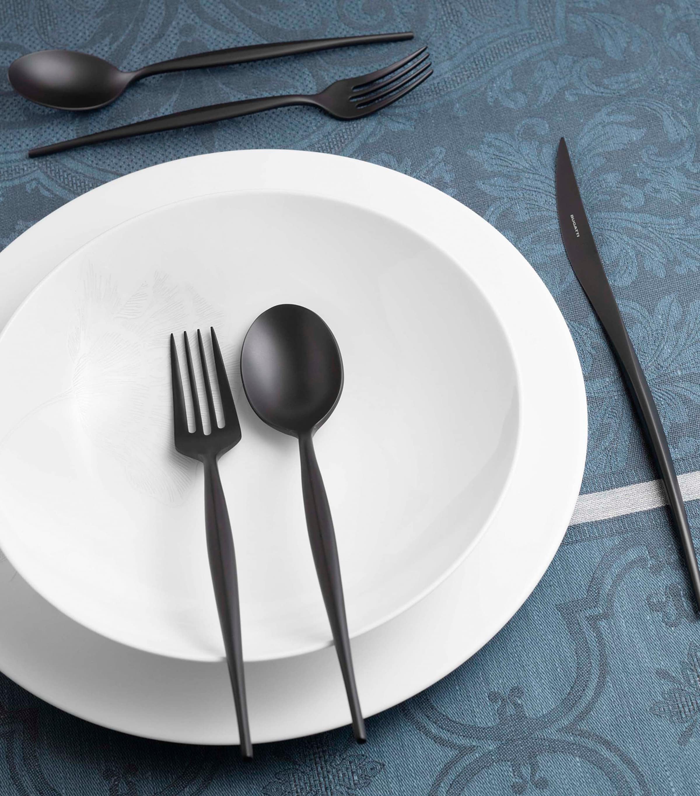 Stainless Steel Black Diamond Natura 24-Piece Cutlery Set BLACK Image 3