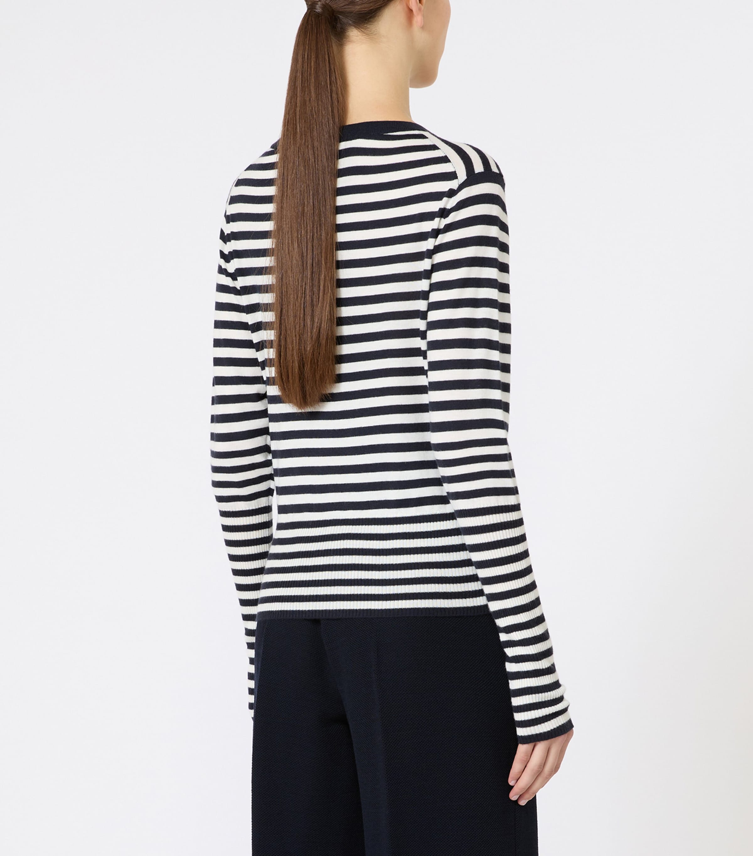 Cashmere Stripe Sweater IVORY Image 3