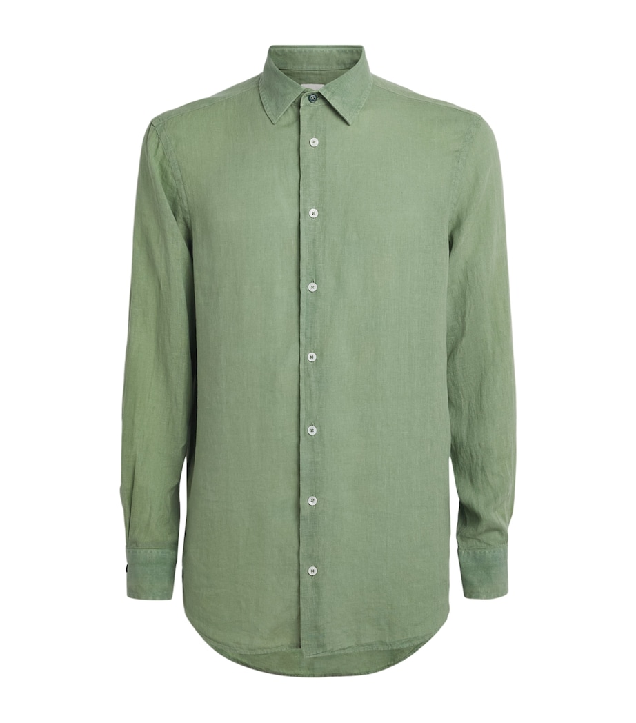 Paul Smith Mens Linen Regular-Fit Shirt Image 1