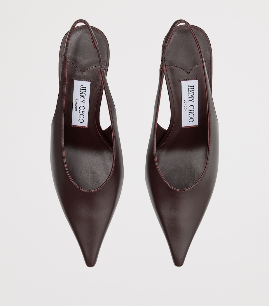 Isa 80 Leather Slingback Pumps DEEP MERLOT Image 2