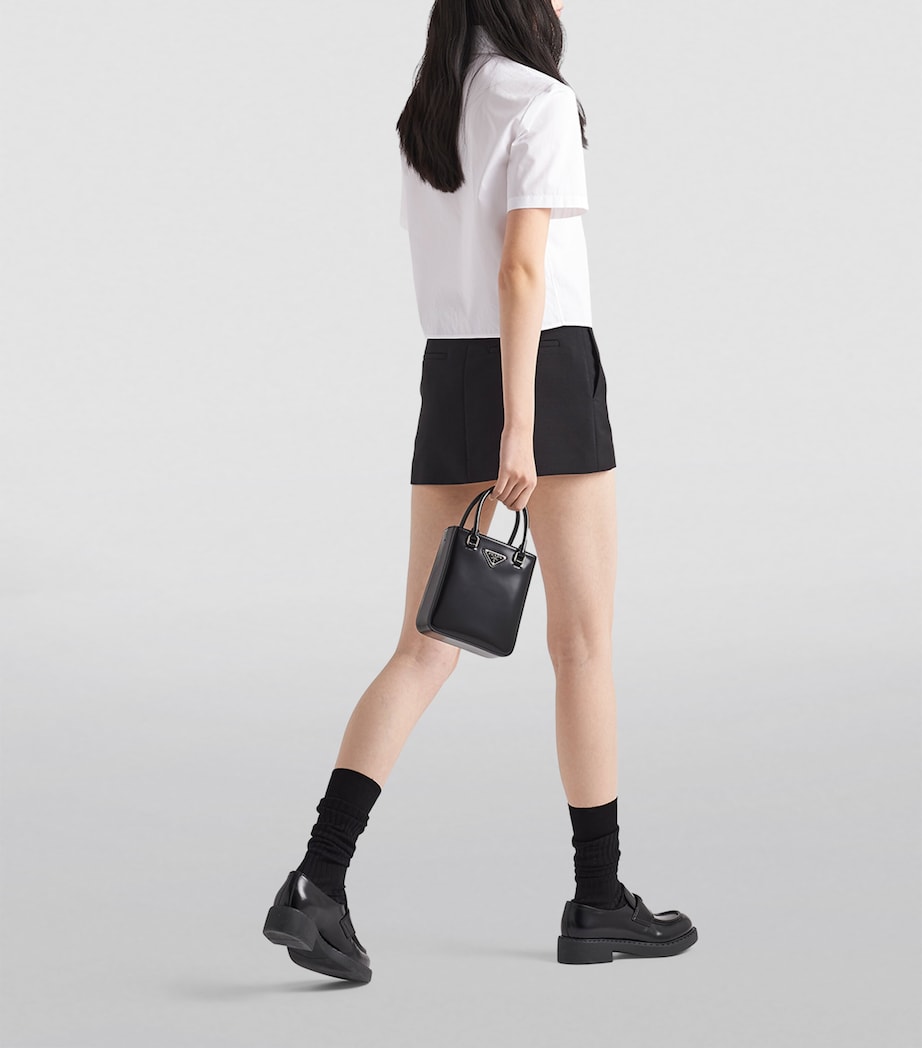 Prada Womens Cotton Poplin Logo Shirt Image 4