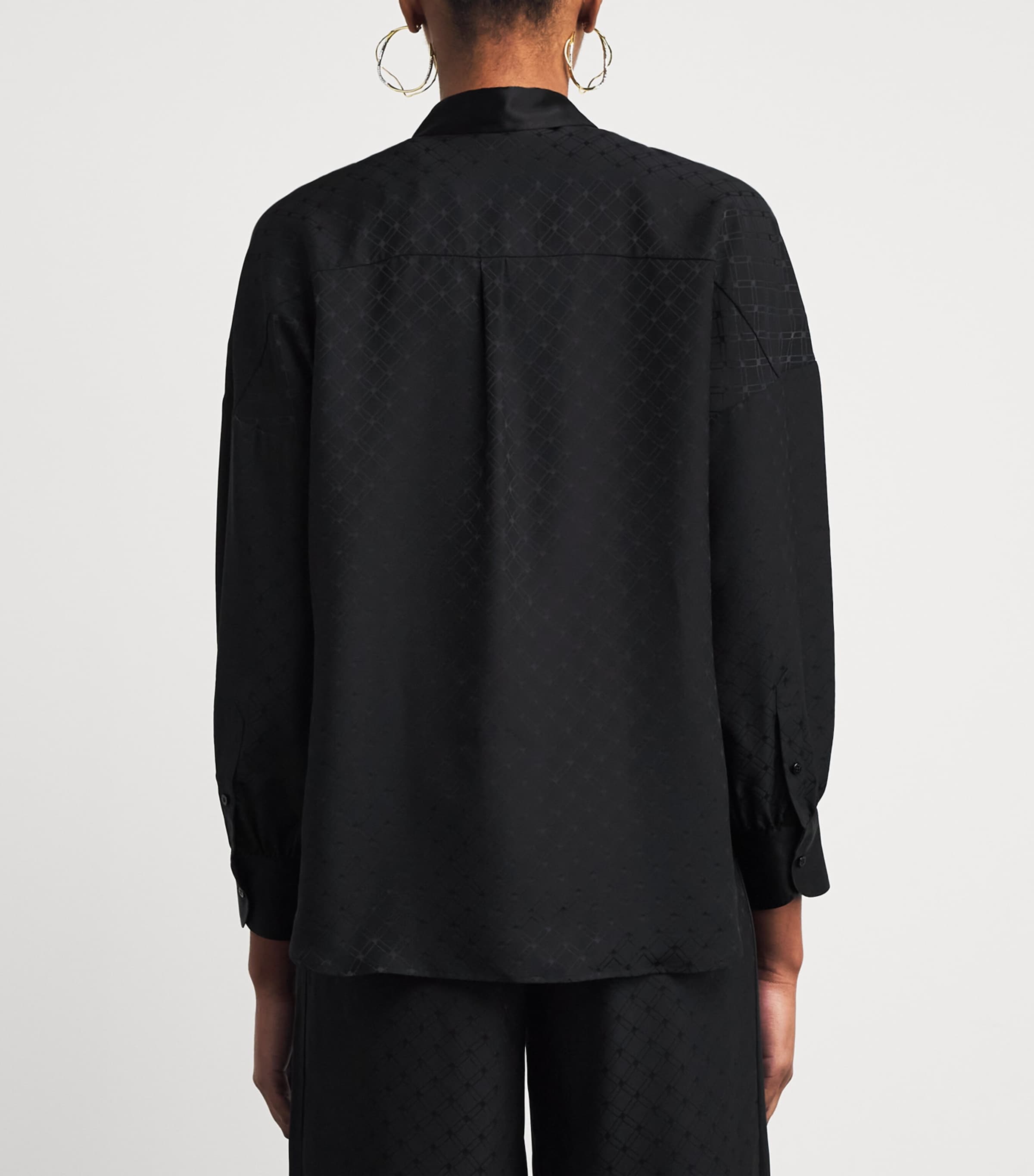 Silk Jacquard Palace Shirt 1001 NOIR Image 4