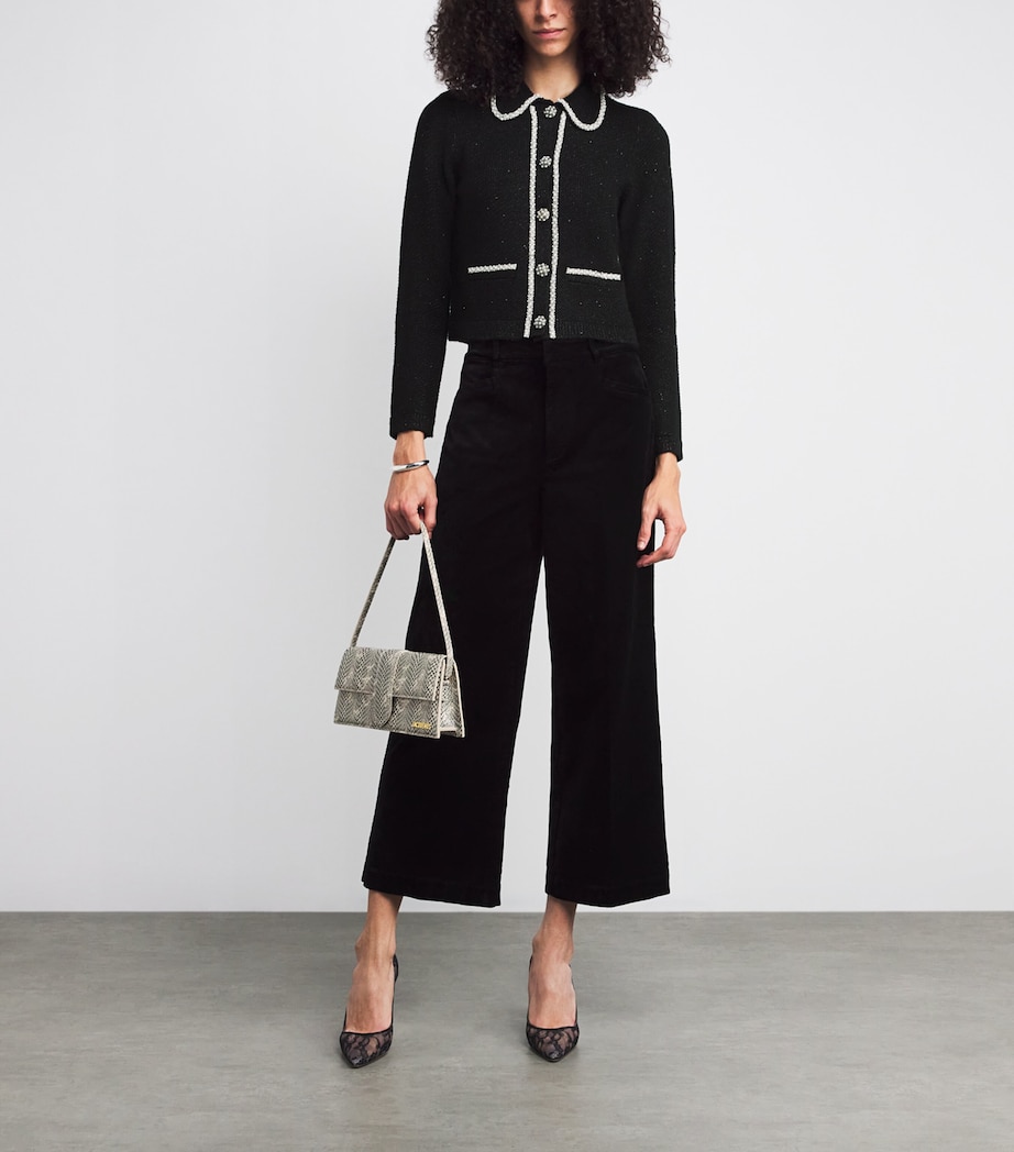 Tweed Noella Cardigan A001 BLACK Image 2