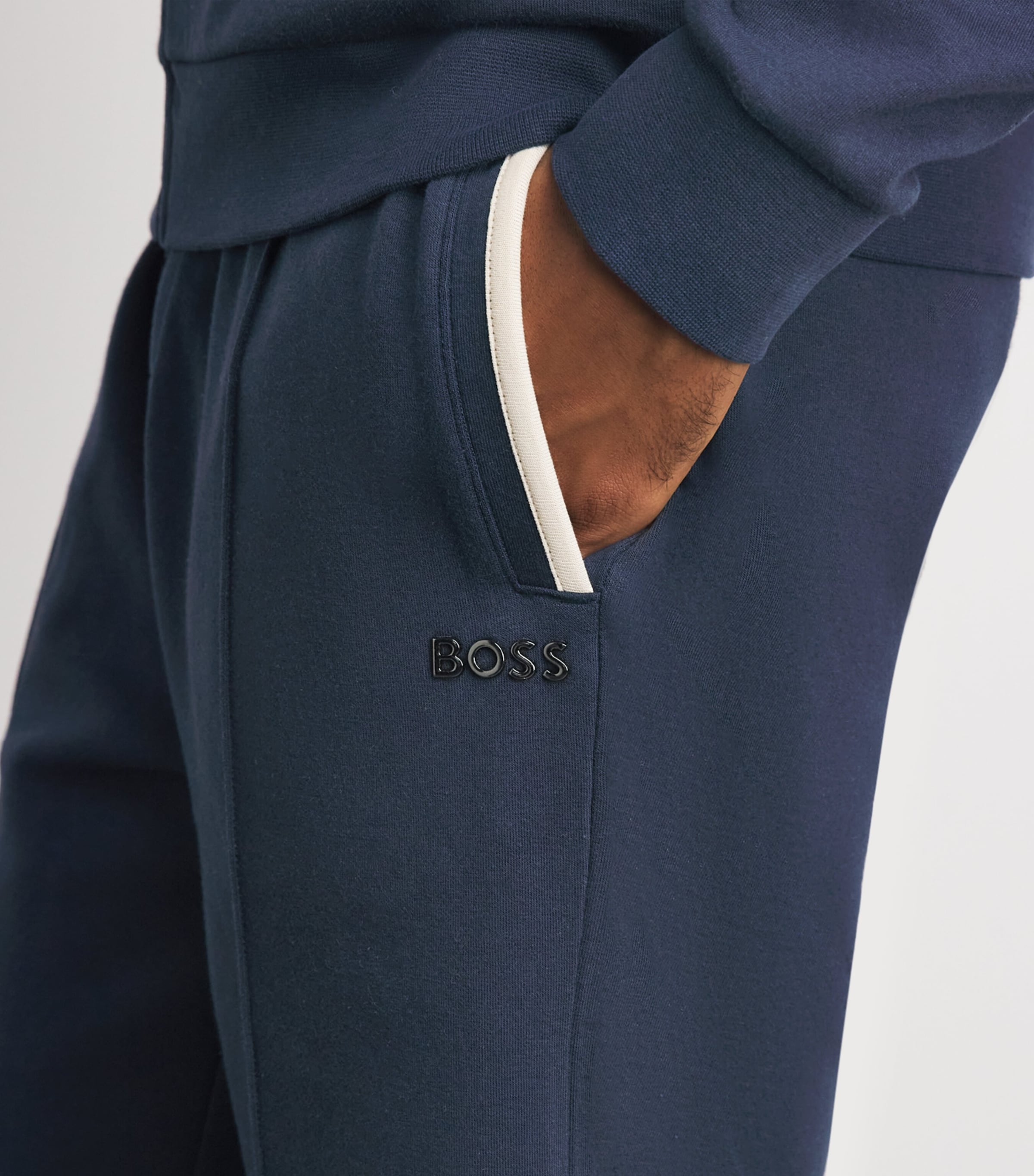 BOSS Mens Sense Sweatshorts Dark Blue Image 3