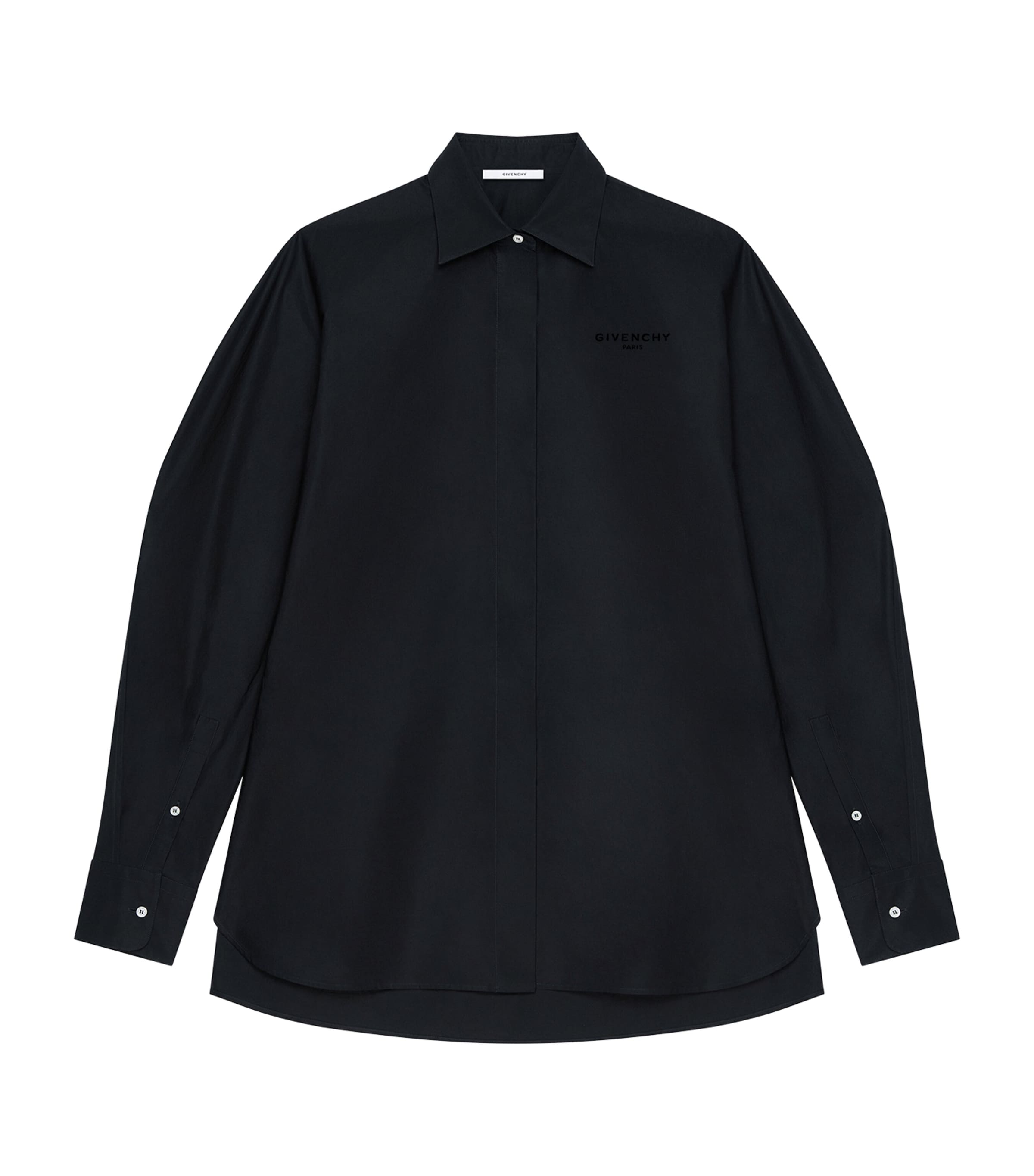 Givenchy Cotton Turned Up-Sleeve Cocoon Shirt | Women Clothing | Tops | Workwear | Designers | Givenchy