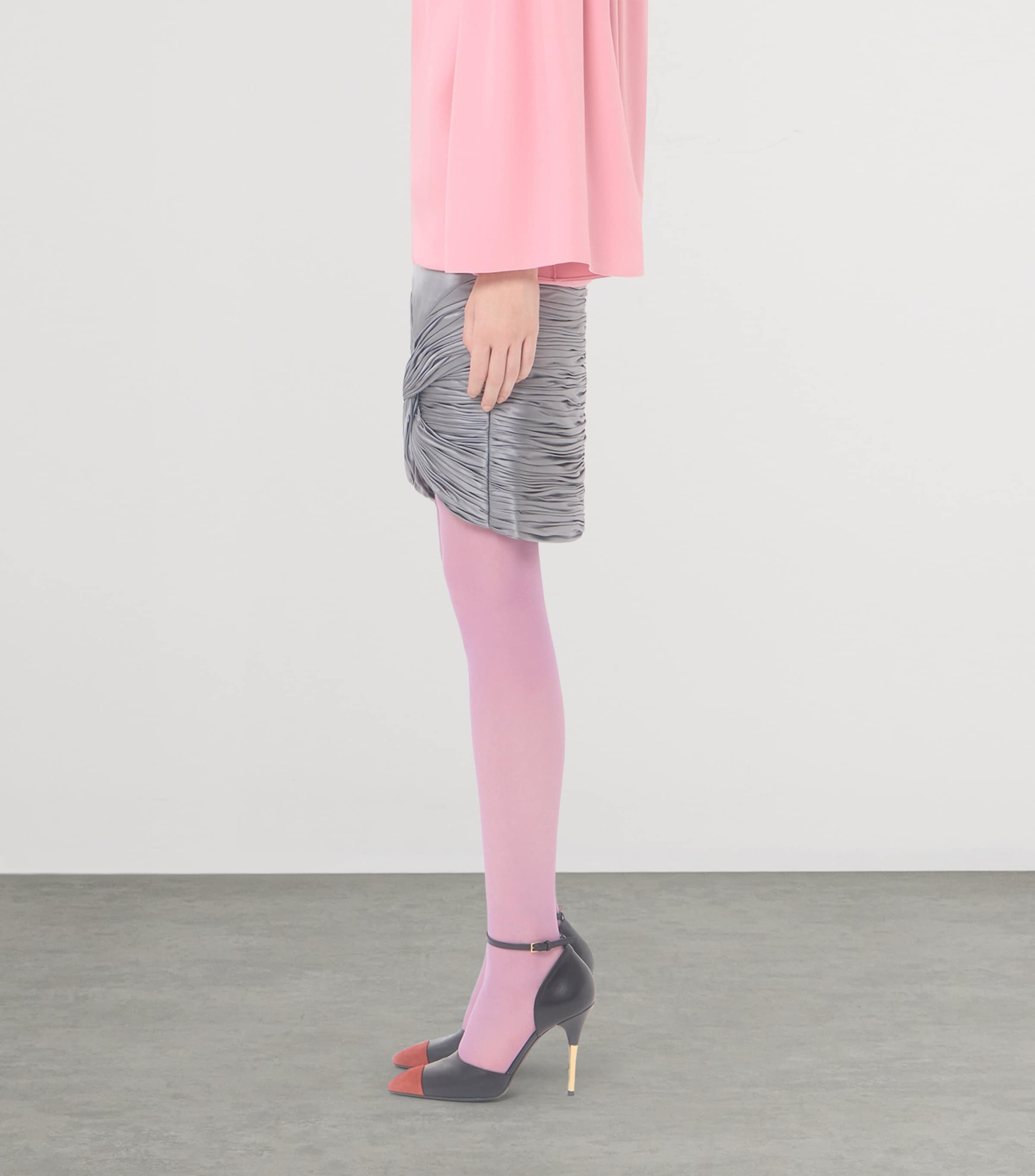 Valentino Womens Satin Draped Plissé Mini Skirt Image 4