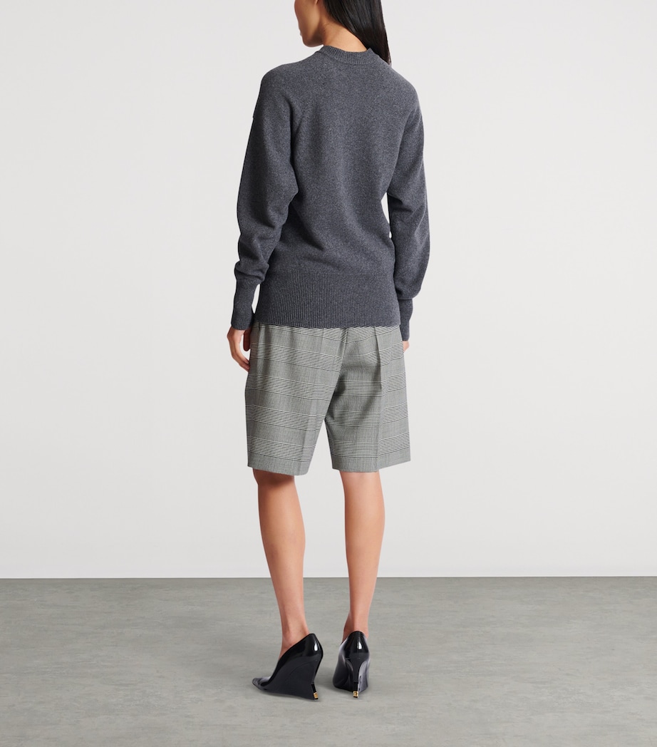 Cashmere-Virgin Wool Cardigan 9AY GRIS CHIN+ Image 6