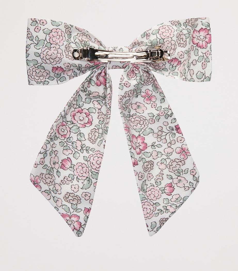 Trotters Cotton Floral Bow Hair Clip Pink Image 2