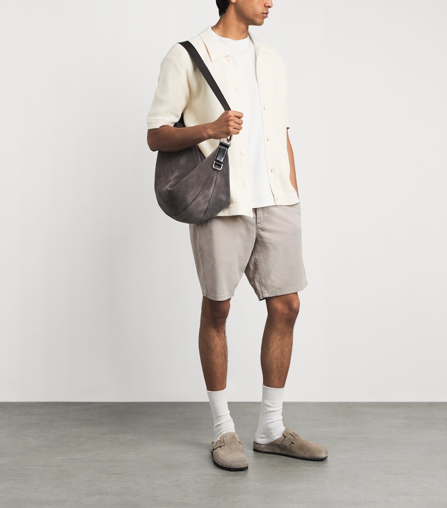 PAIGE Mens Phillips Chino Shorts Fresh Oyster Image 2