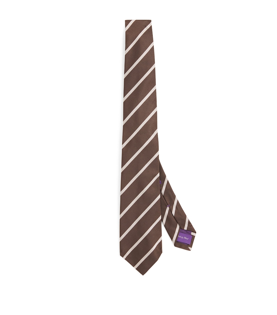 Ralph Lauren Purple Label x Wimbledon Silk Stripe Tie Green Image 1