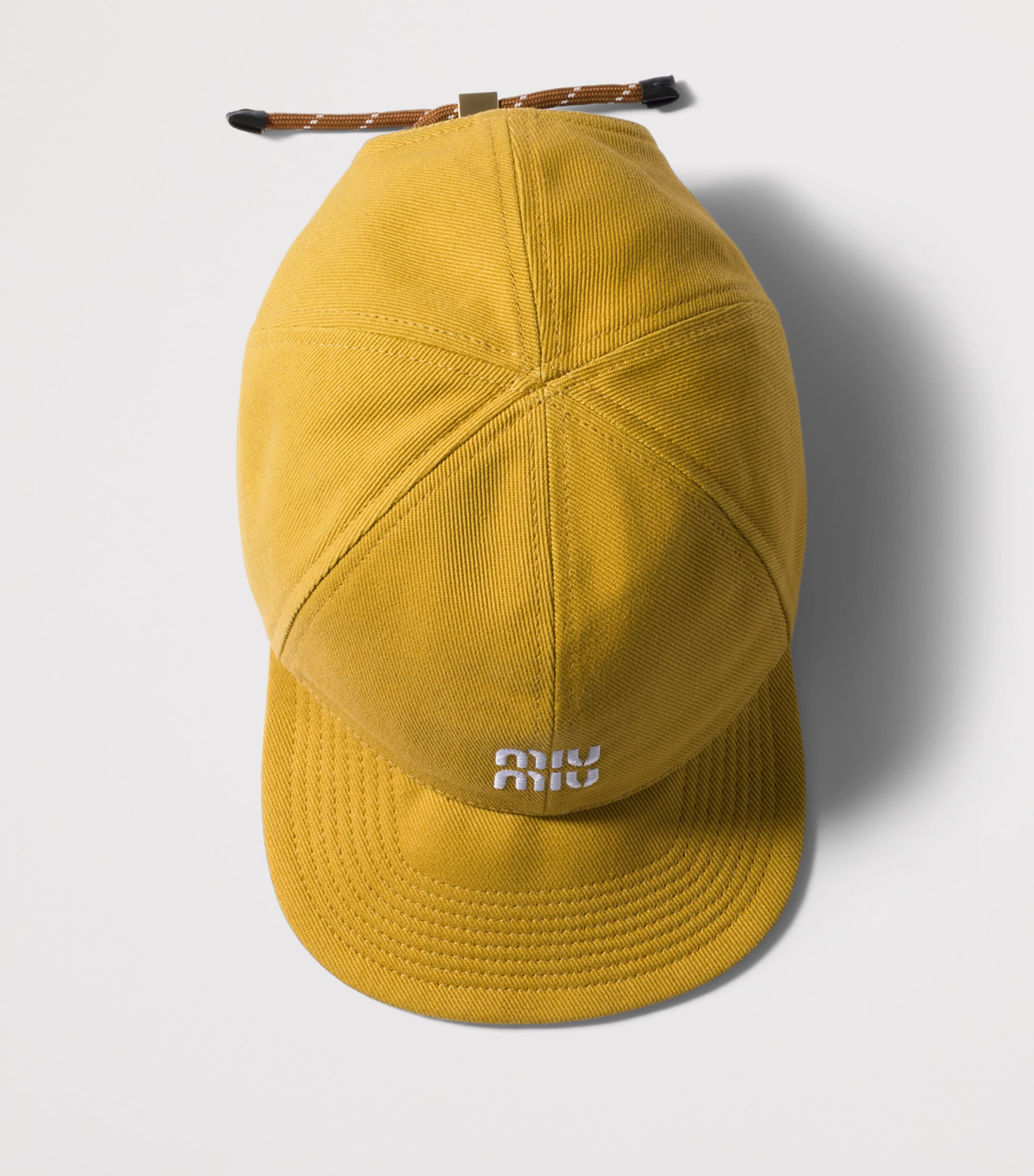 Miu Miu Cotton Cord-Detail Baseball Cap Image 2