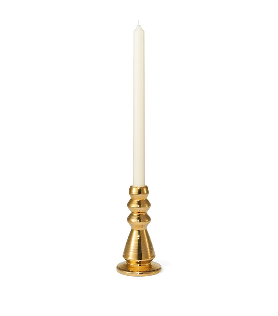 Large Gold-Plated Allette Candle Holder (16cm)