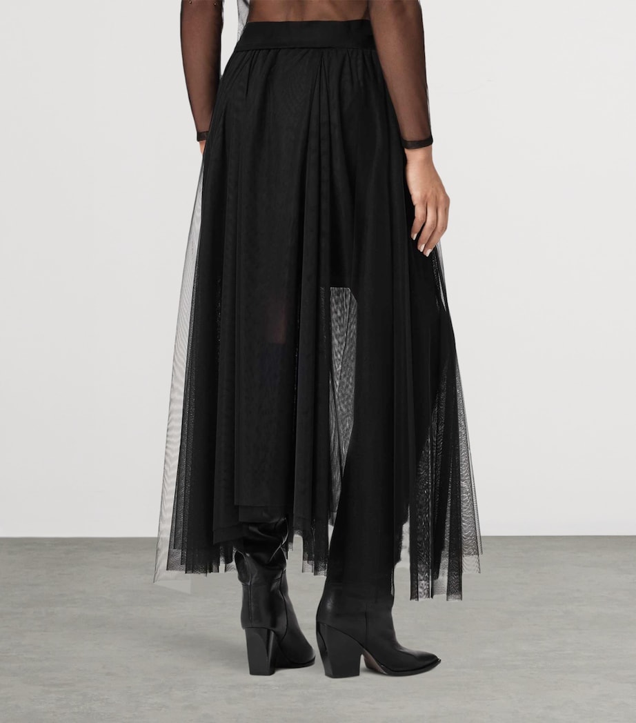 Tulle Ally Midi Skirt BLACK Image 7
