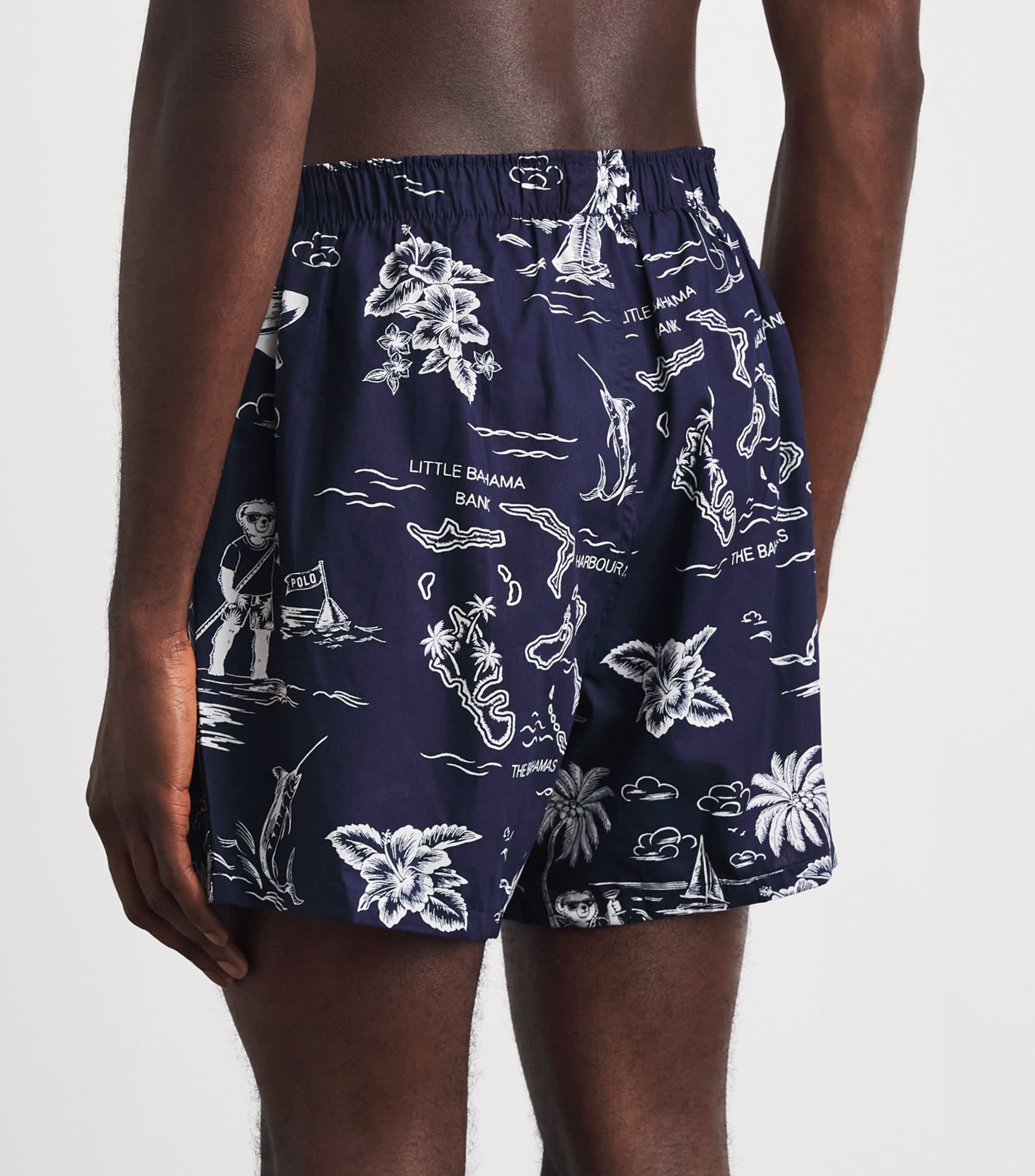 Polo Ralph Lauren Mens Classic Cotton Boxer Shorts (Pack Of 3) Navy/stripe/brwaiian Image 3