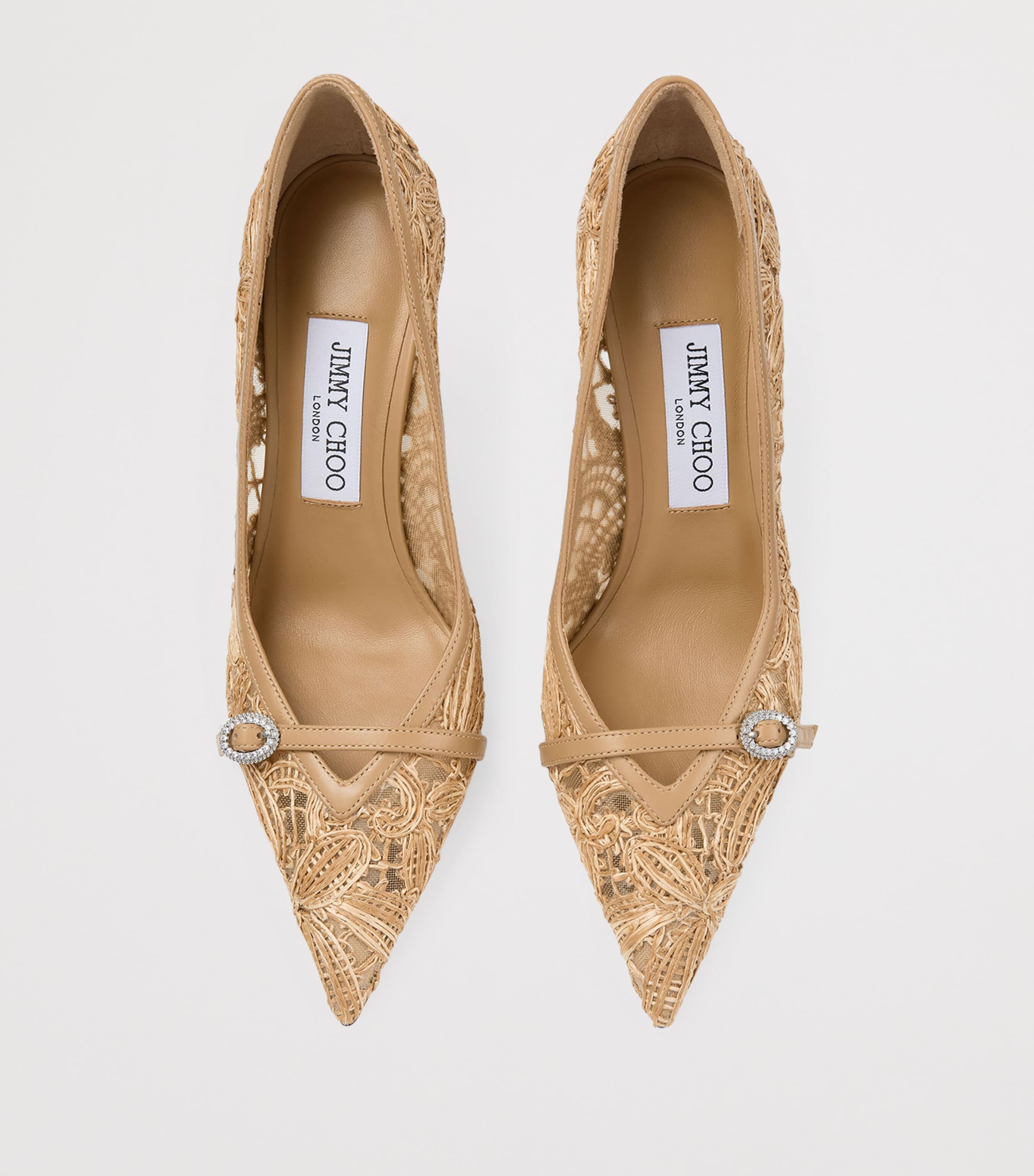 Jimmy Choo Keari 85 Heeled Pumps Natural/cappuccino Image 4
