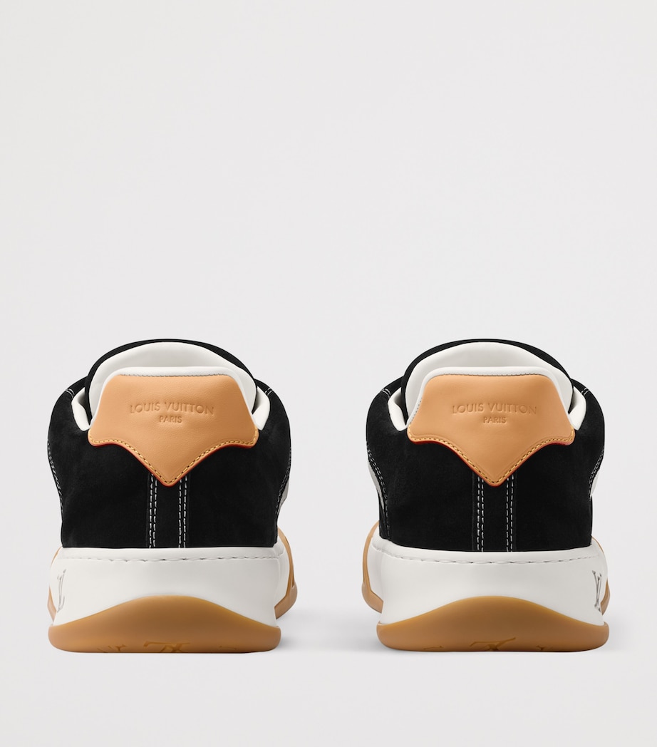 Suede Tilted Low-Top Sneakers BLACK Image 5