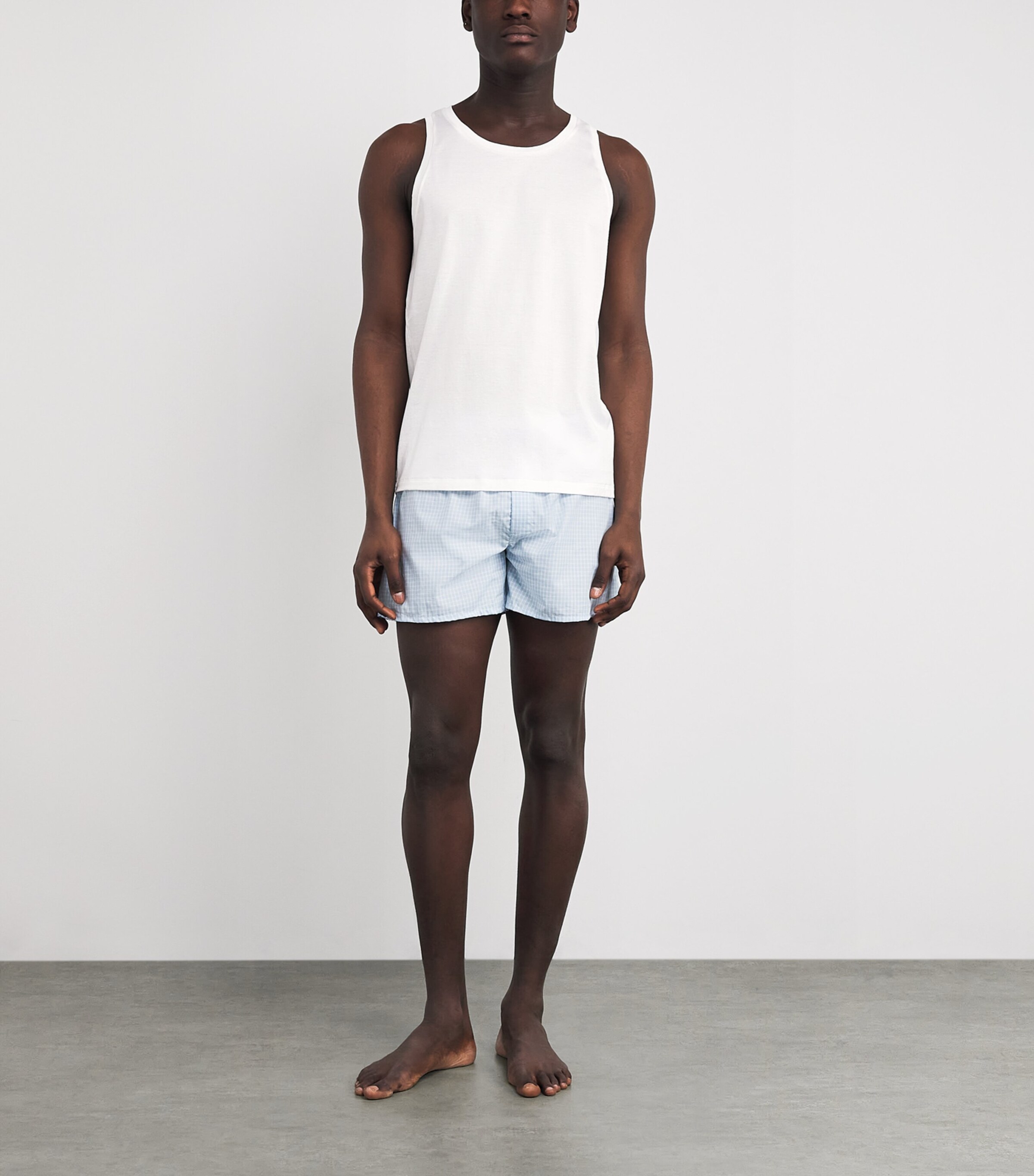 Cotton Sporty Vest 0101 WHITE Image 2