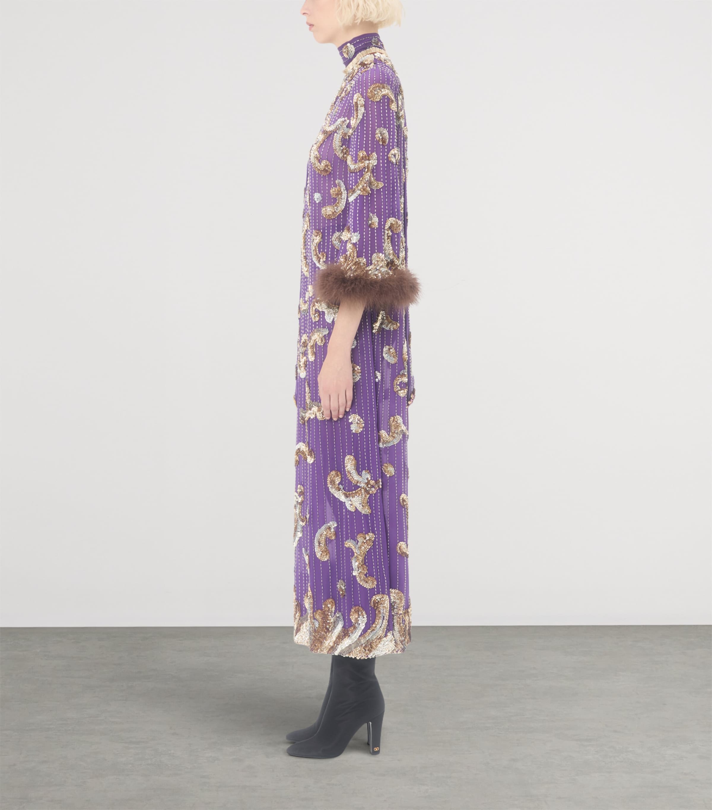 Silk Embellished Dress DDE Image 3