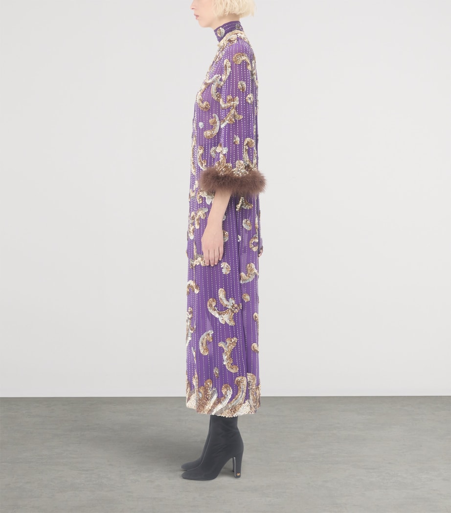 Silk Embellished Dress DDE Image 3