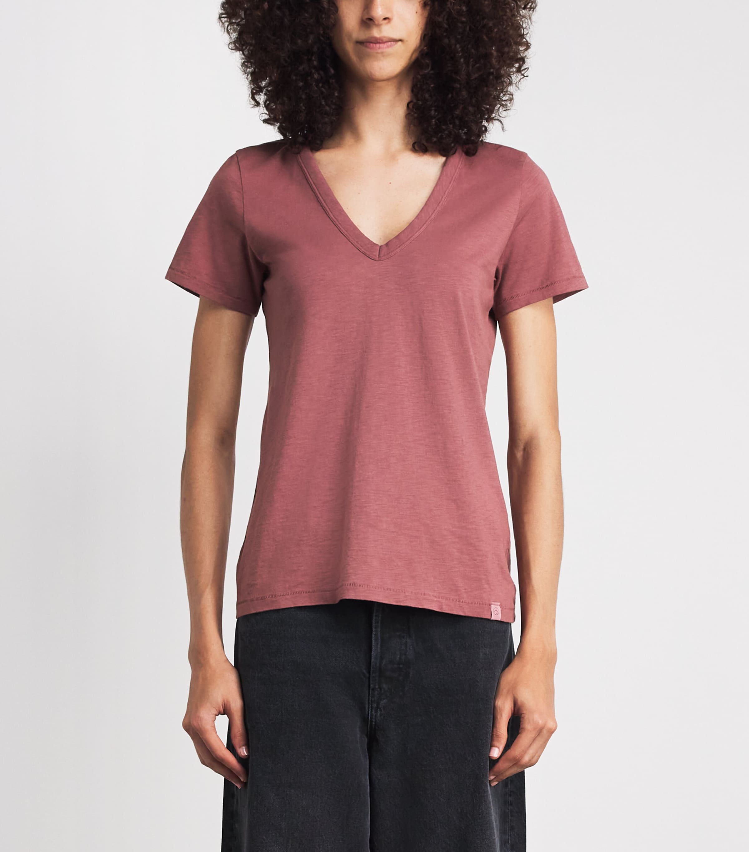 Rag & Bone Womens Cotton The Slub Vee T-Shirt Dpmve Image 4