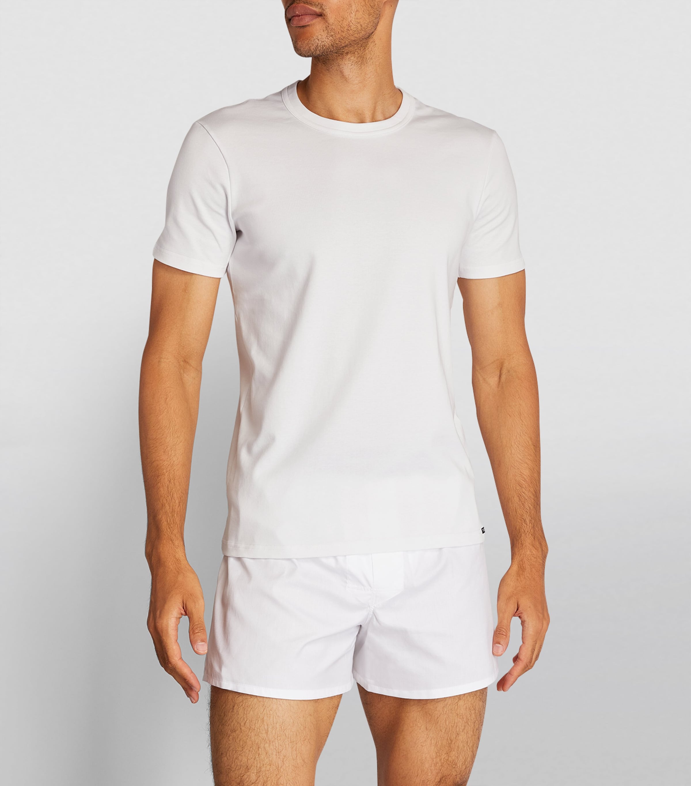 Stretch-Cotton T-Shirt 100 WHITE Image 5