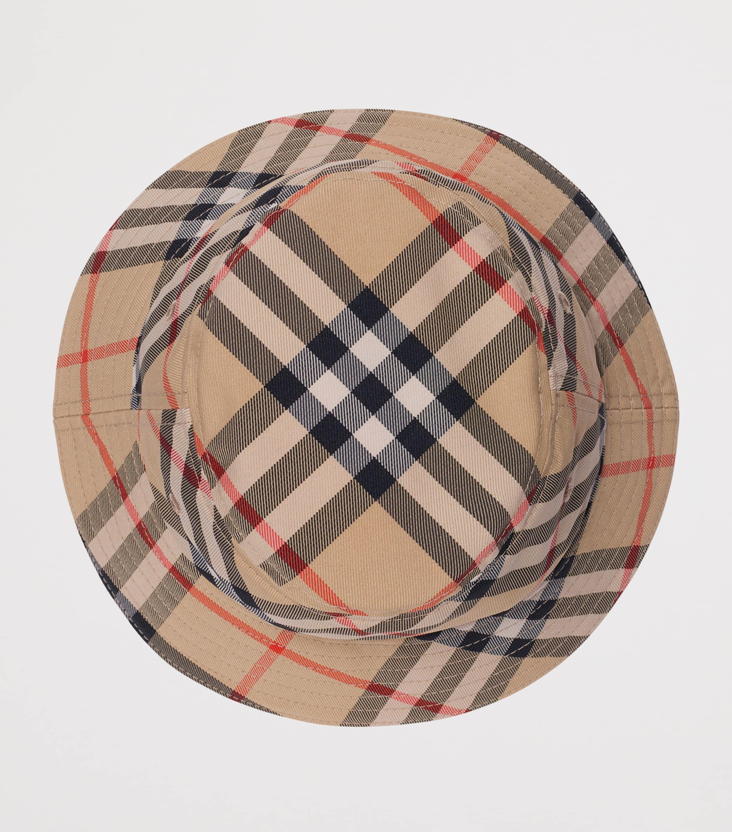 Burberry Kids Beige Check Bucket Hat | Harrods US